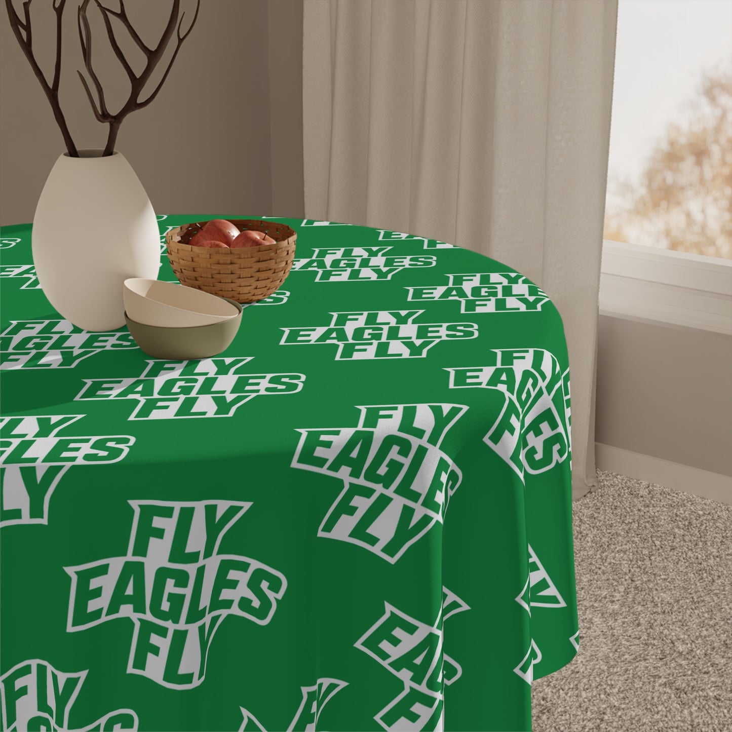 Fly Eagles Fly Washable Reusable Tablecloth
