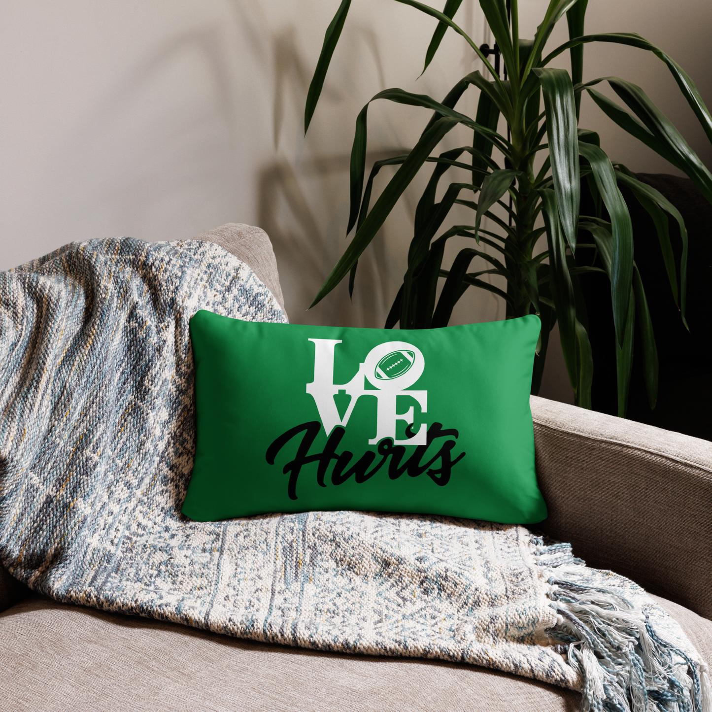Love Hurts Throw Pillow