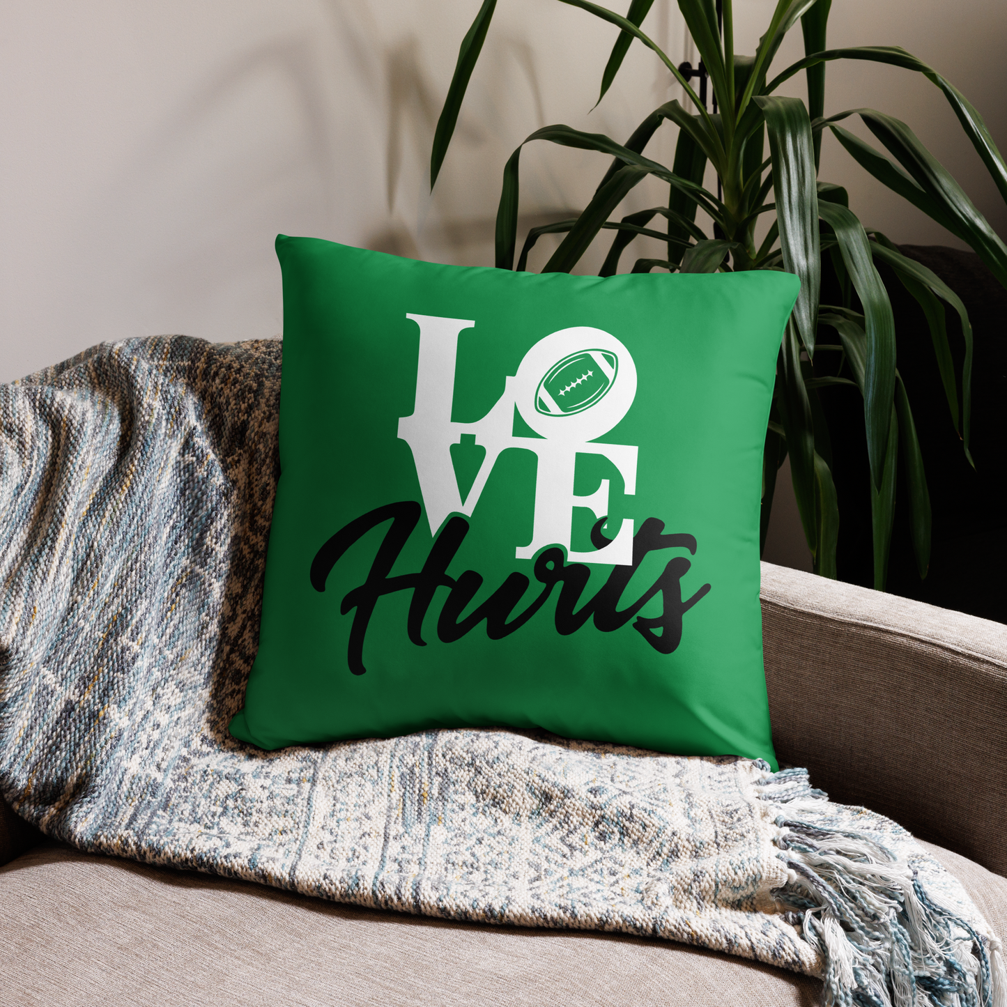 Love Hurts Throw Pillow