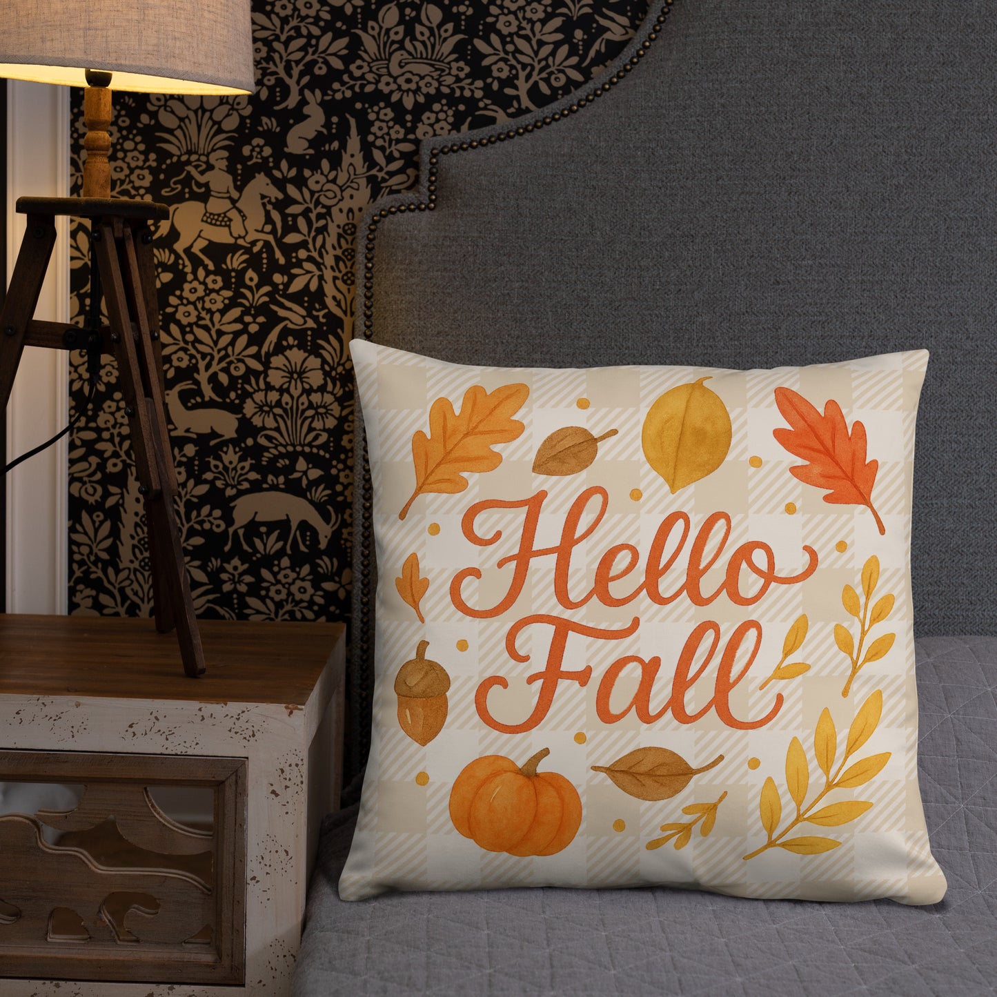 Hello Fall Decorative Pillow β Cozy Autumn Accent