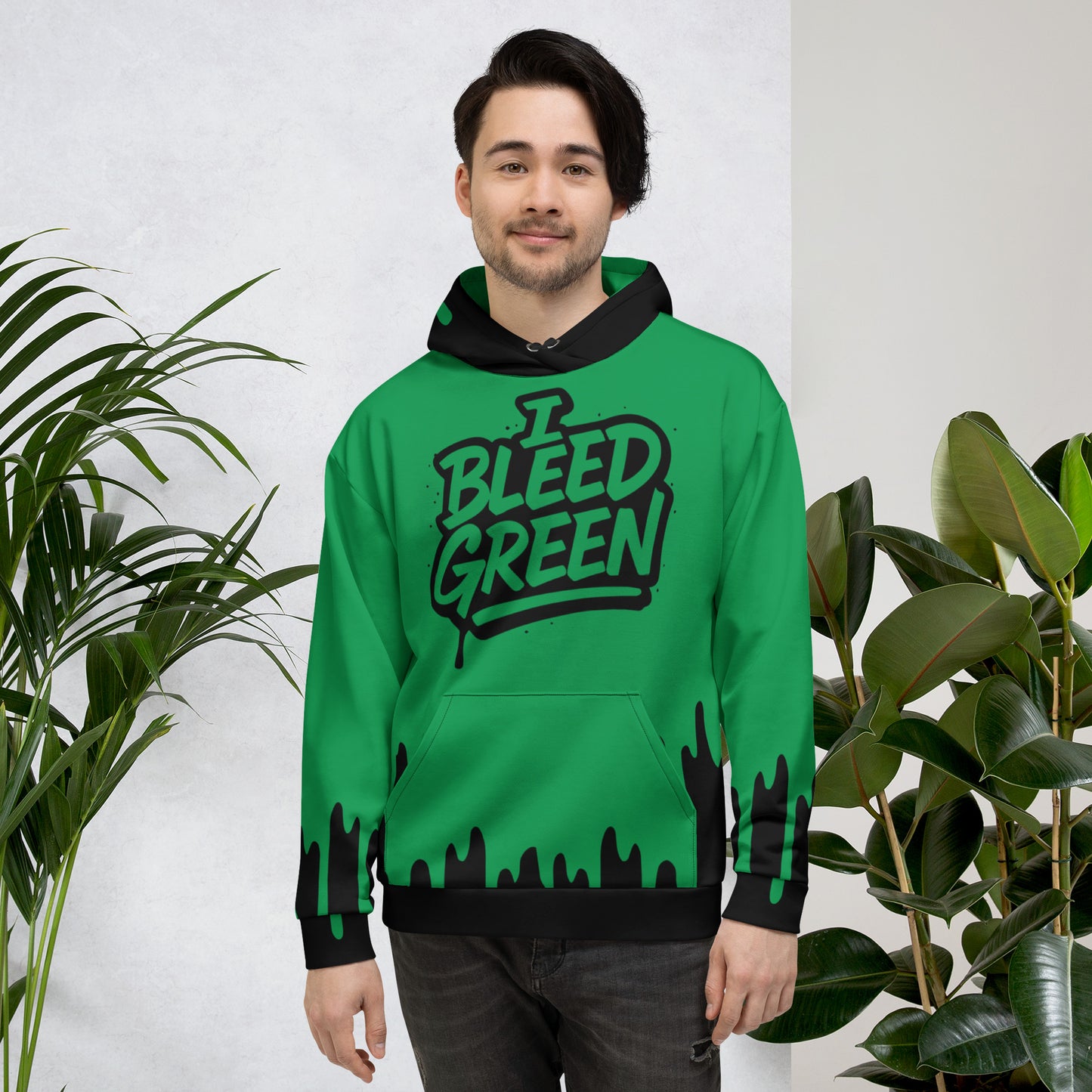 I Bleed Green Eagles Fan All Over Print Hoodie