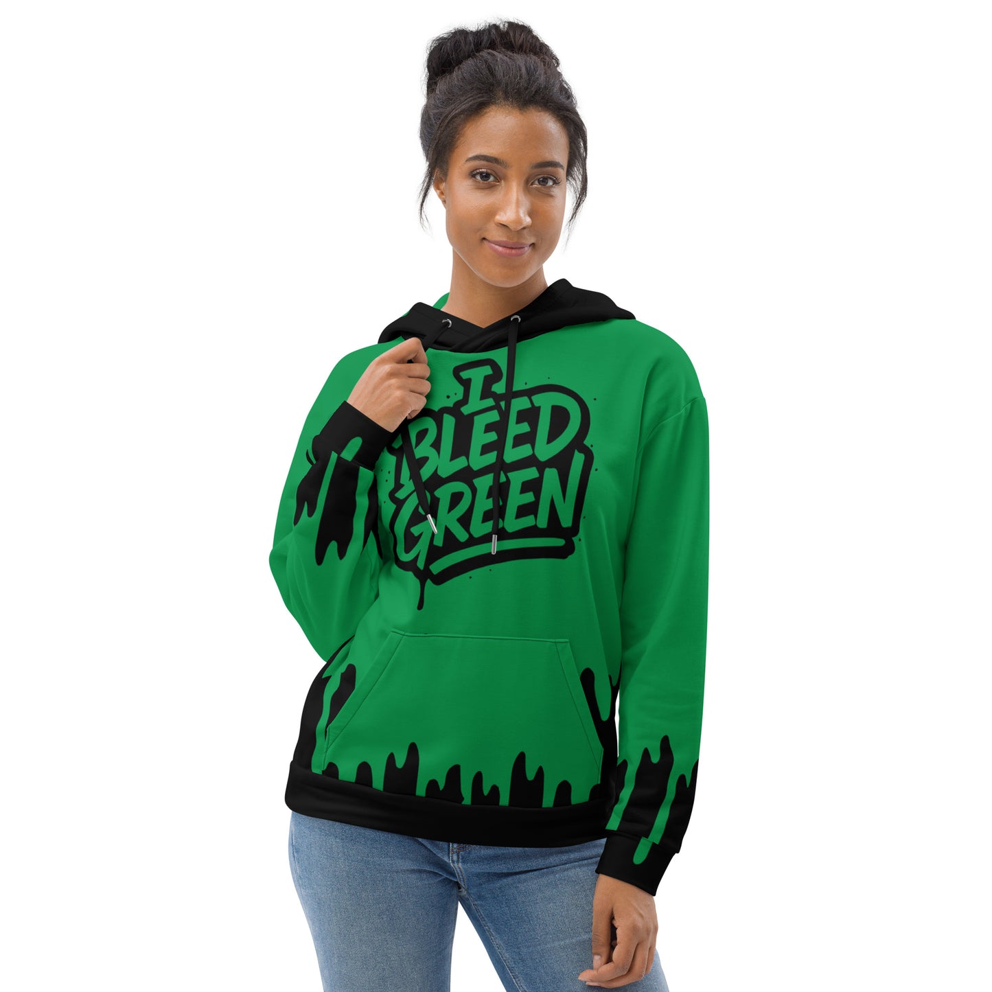 I Bleed Green Eagles Fan All Over Print Hoodie