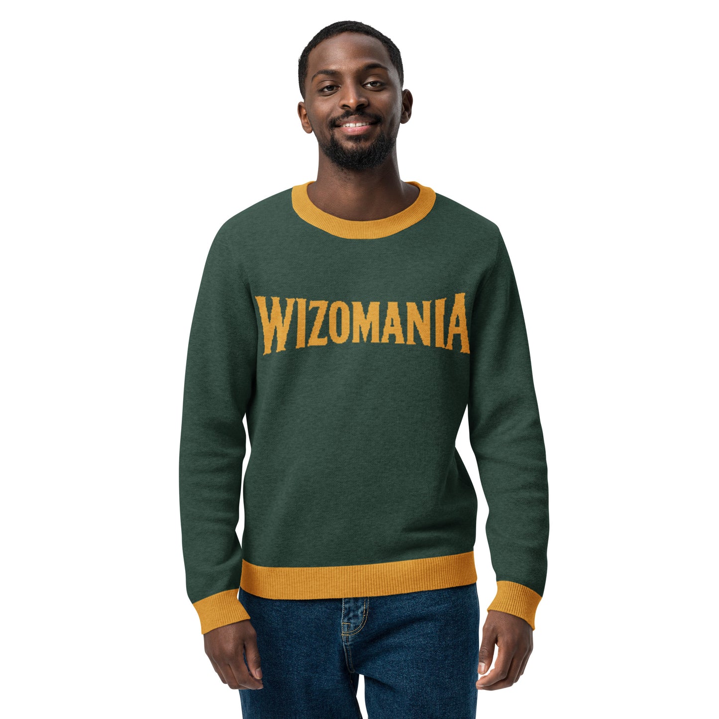 WIZOMANIA Knitted crew neck sweater