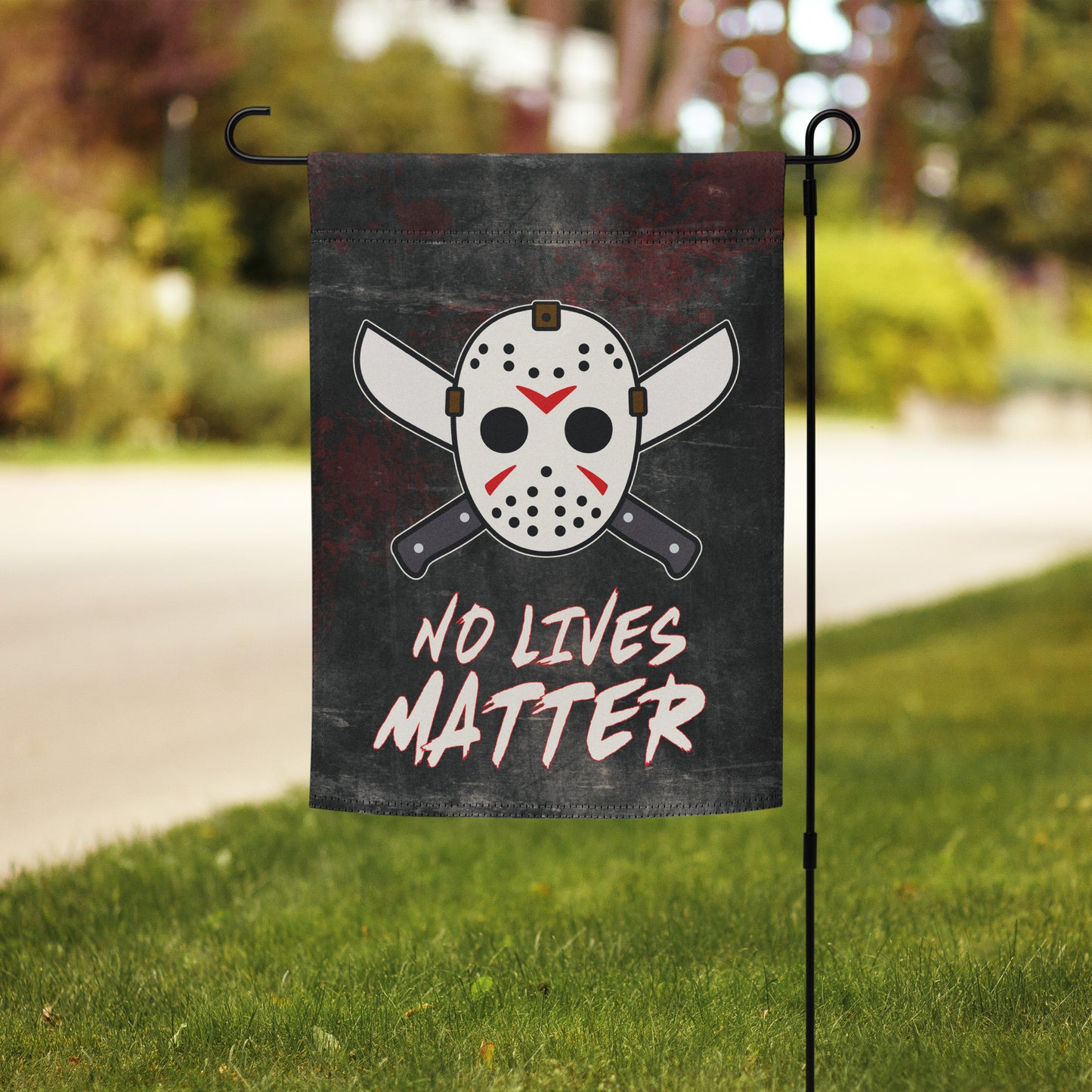 No Lives Matter Garden Flag – Horror Halloween Outdoor Décor