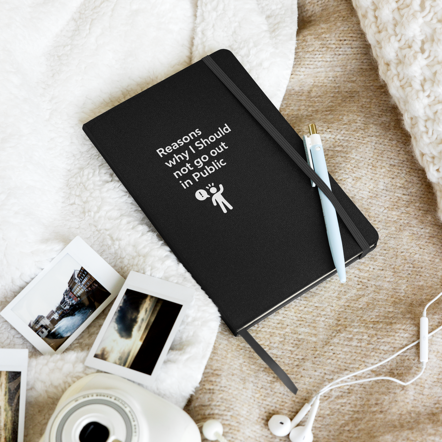 Go Outside Hardcover bound notebook with pocket