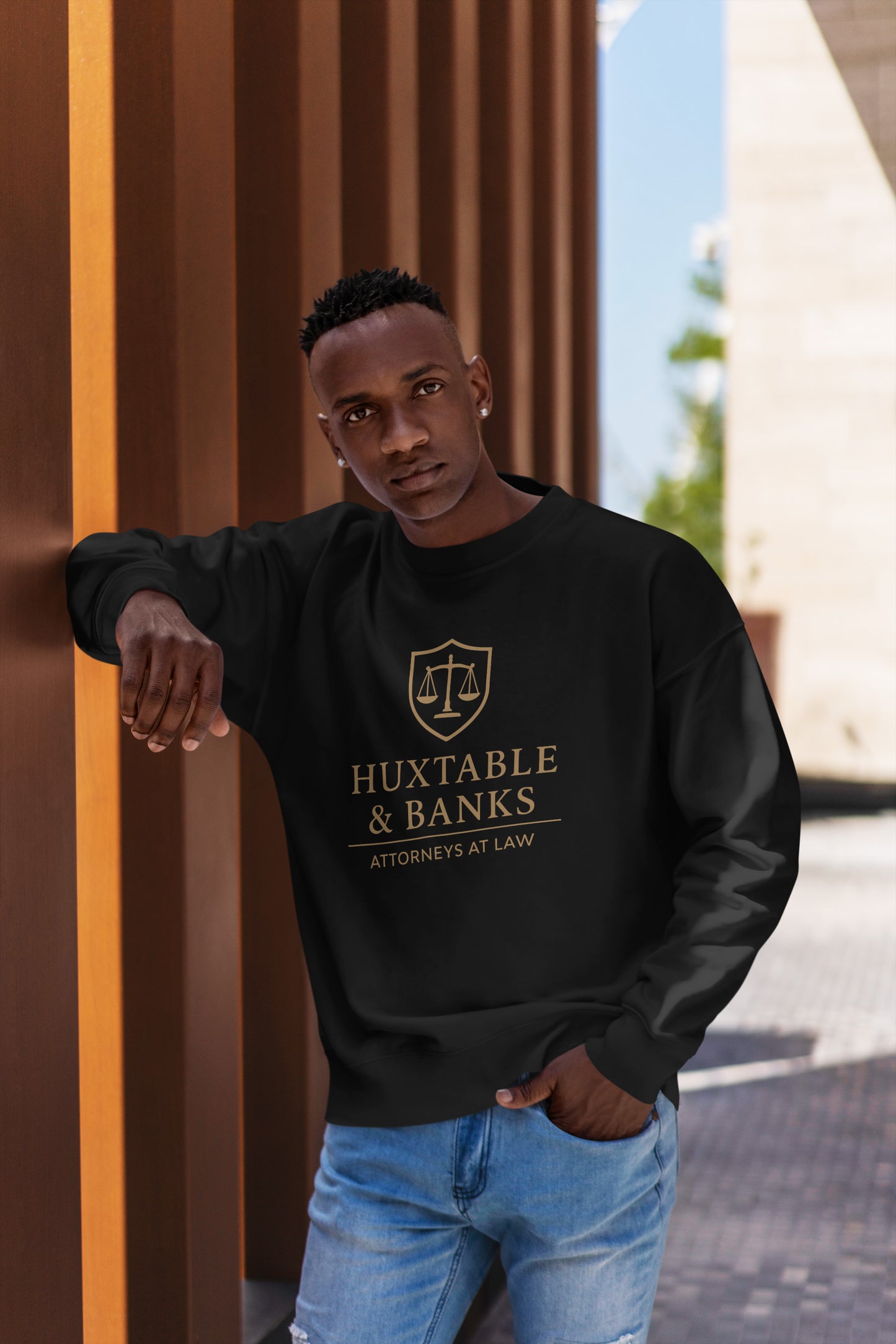 Huxtable and Banks Sitcom Throwback Oversized Heavyweight Sweatshirt
