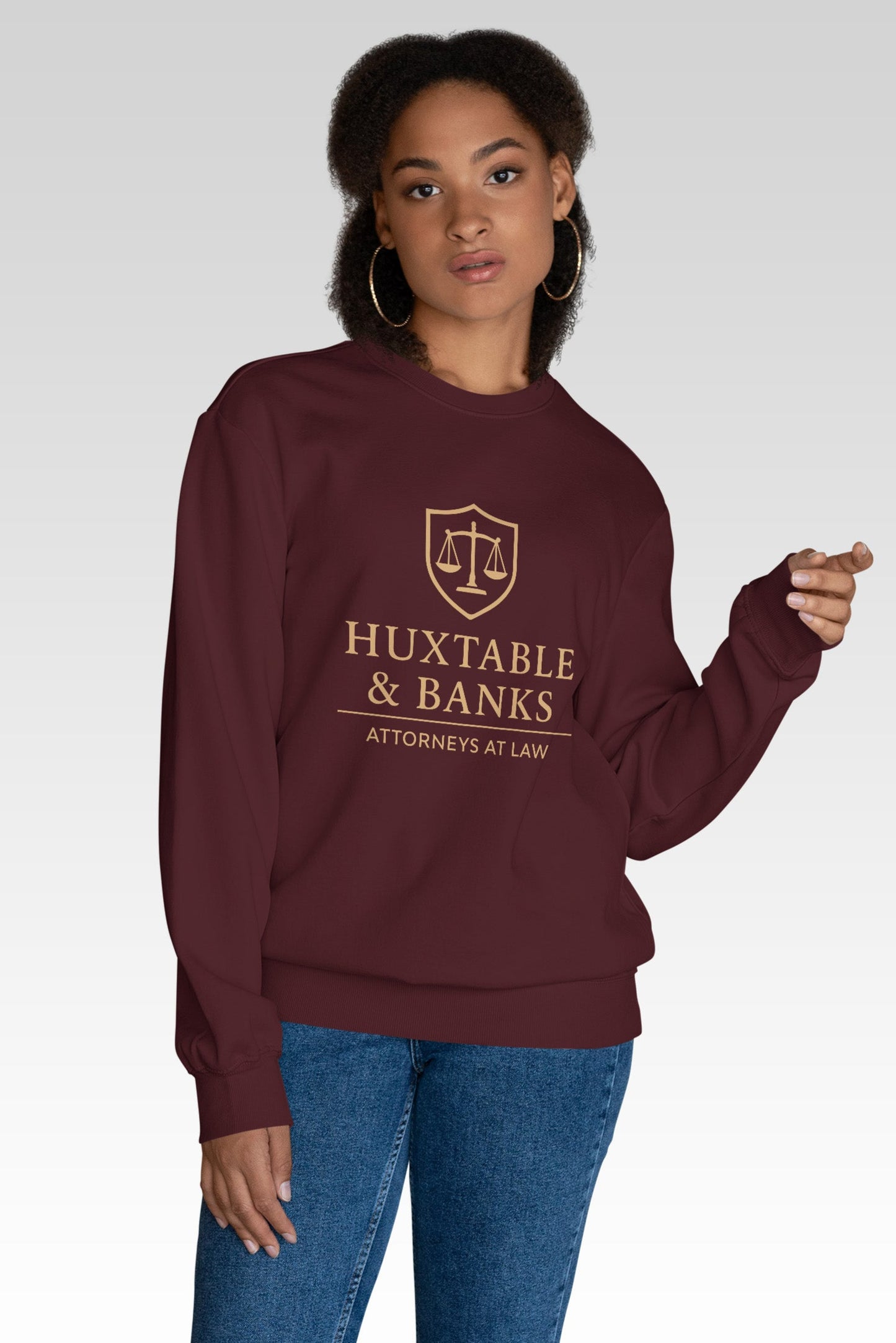 Huxtable and Banks Sitcom Throwback Oversized Heavyweight Sweatshirt
