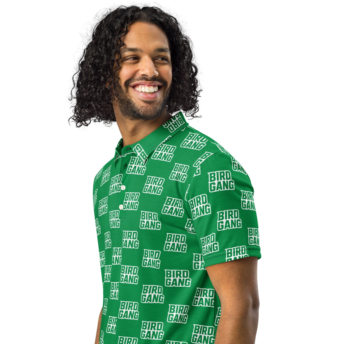 Bird Gang All Over Men’s Slim Fit Polo