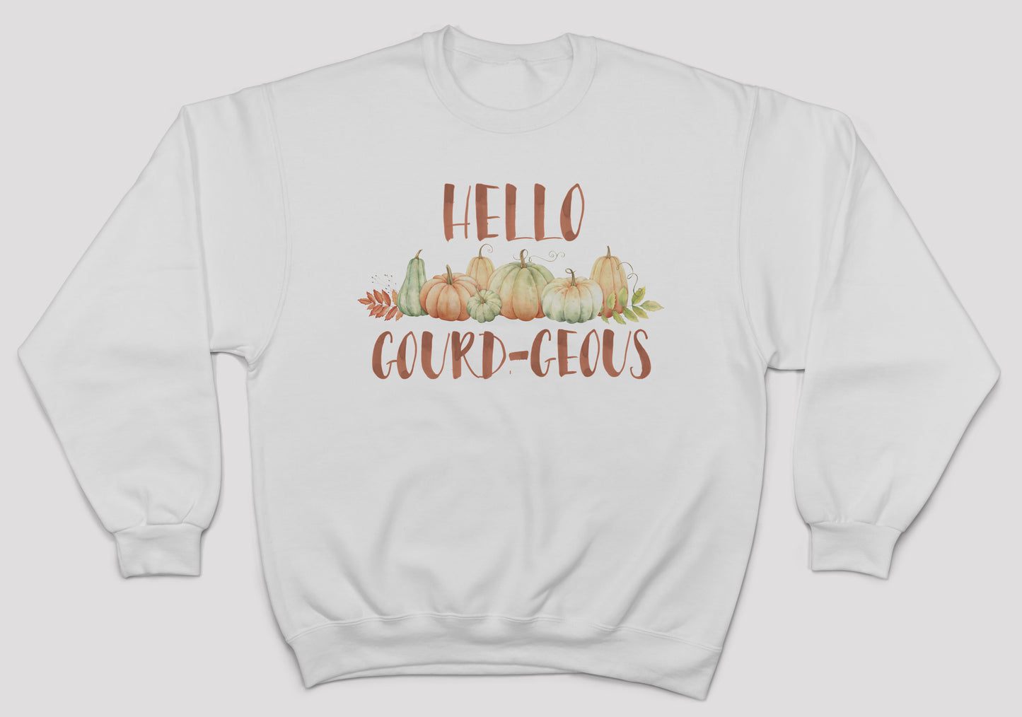 Hello Gourd-geous Fall Sweatshirt β Cozy Pumpkin Season Pullover