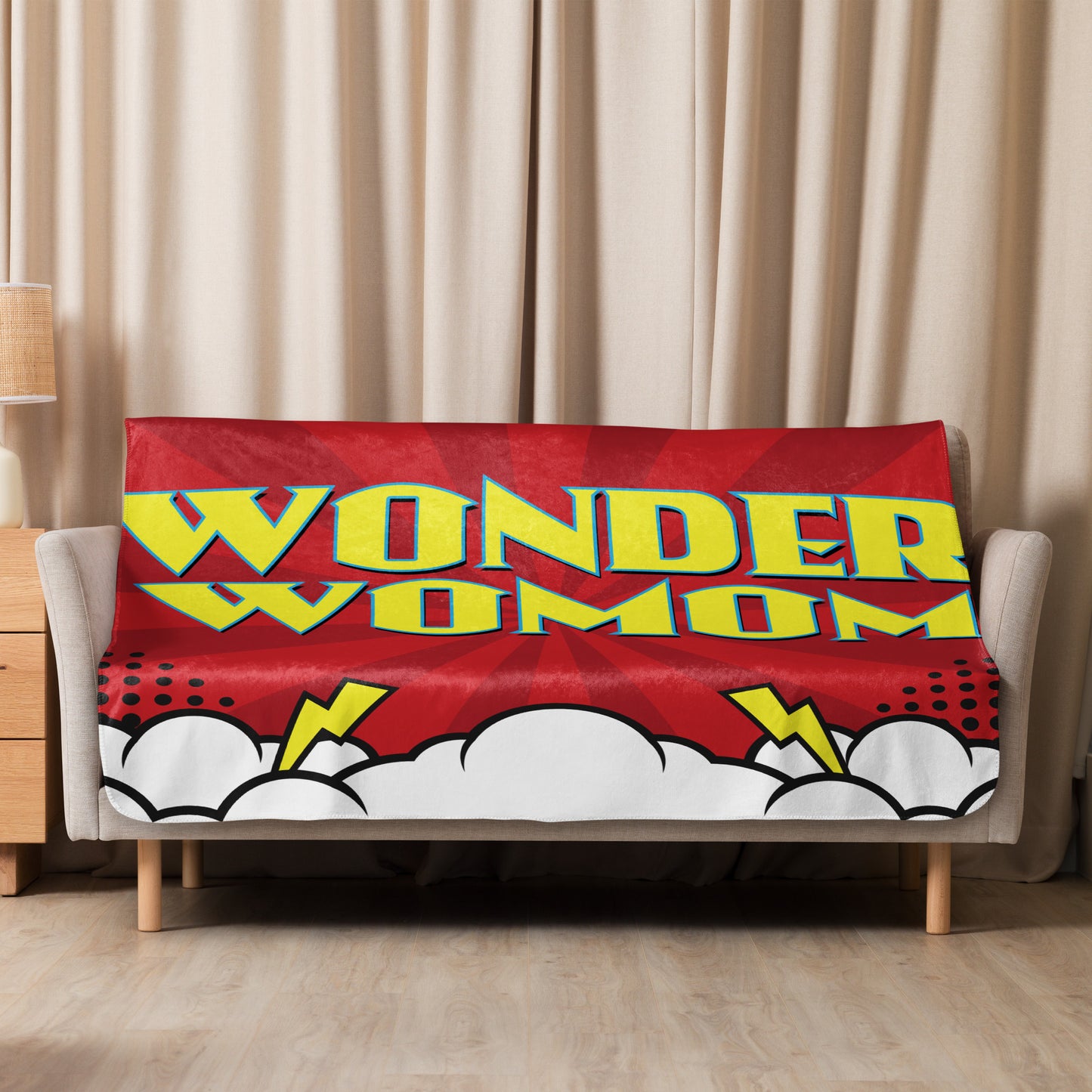 Wonder WomMom Sherpa blanket