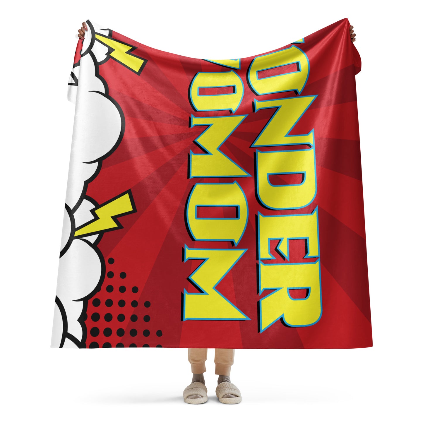 Wonder WomMom Sherpa blanket