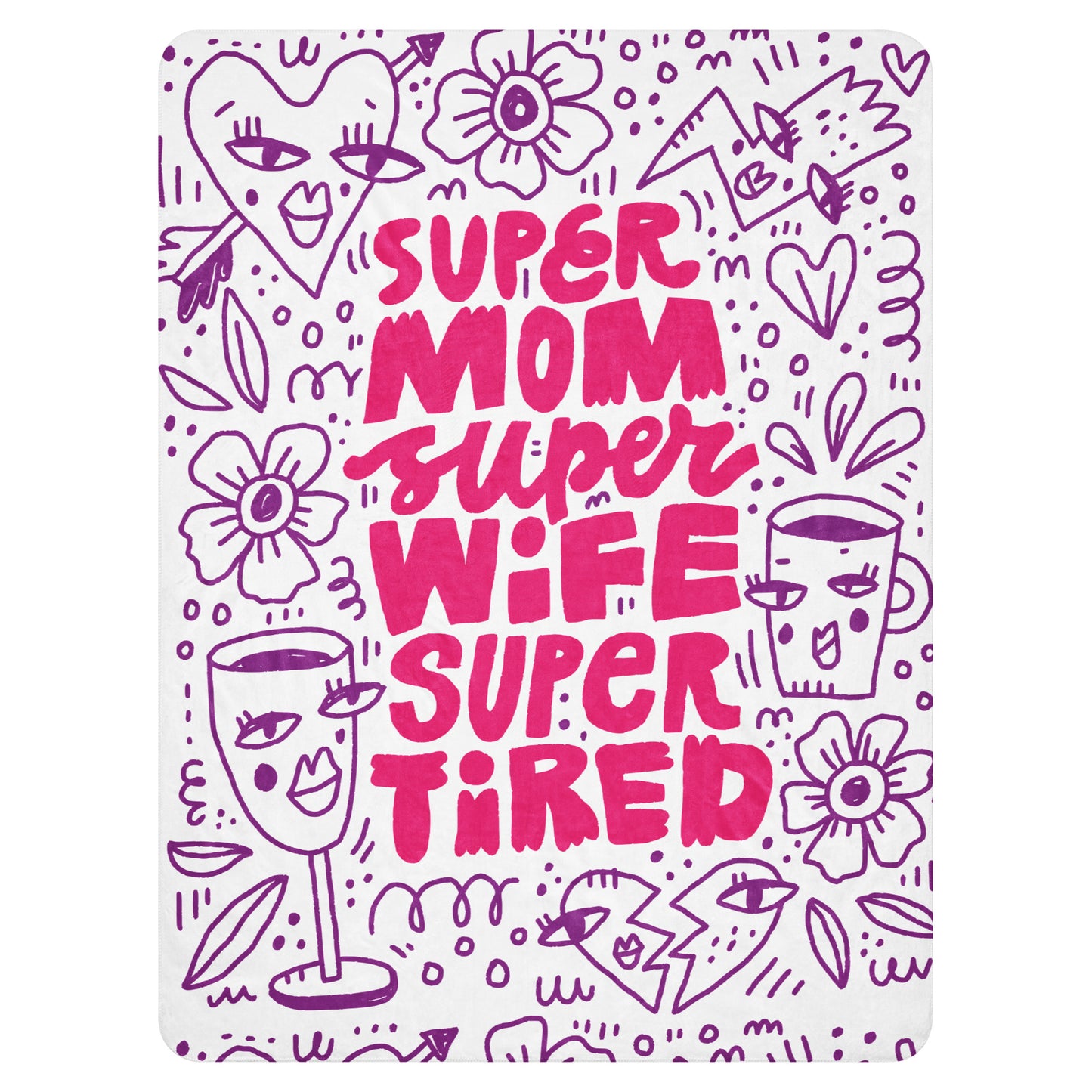 Super Mom Super Wife Sherpa blanket