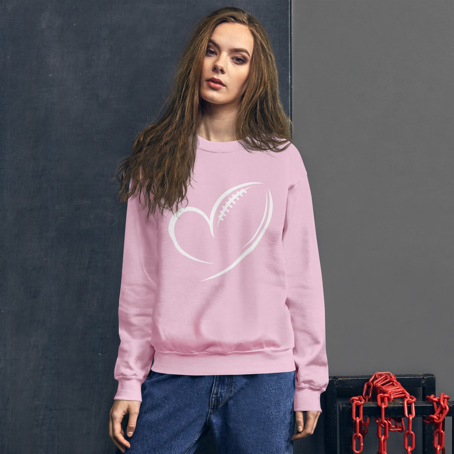 Football Heart Sweatshirt