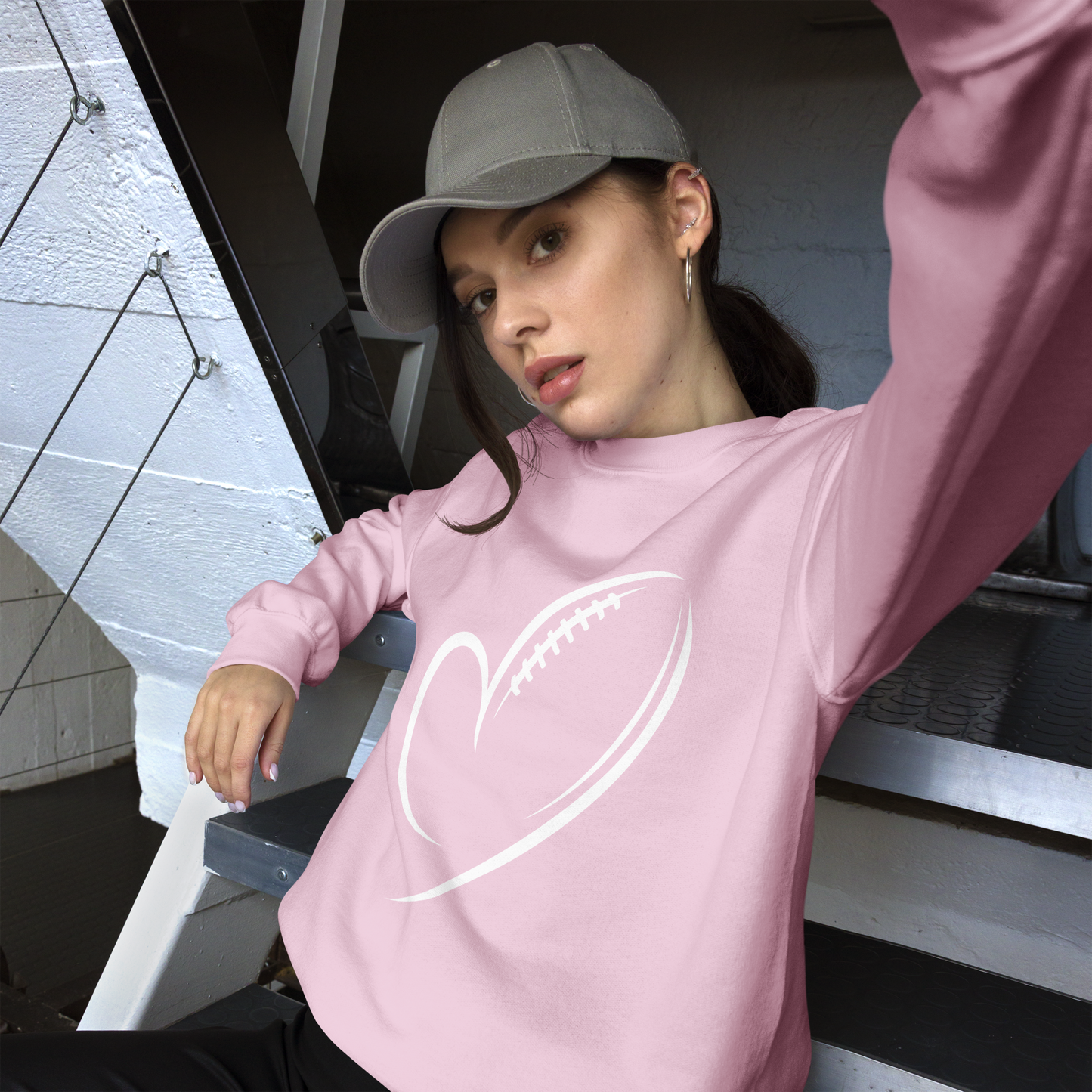 Football Heart Sweatshirt