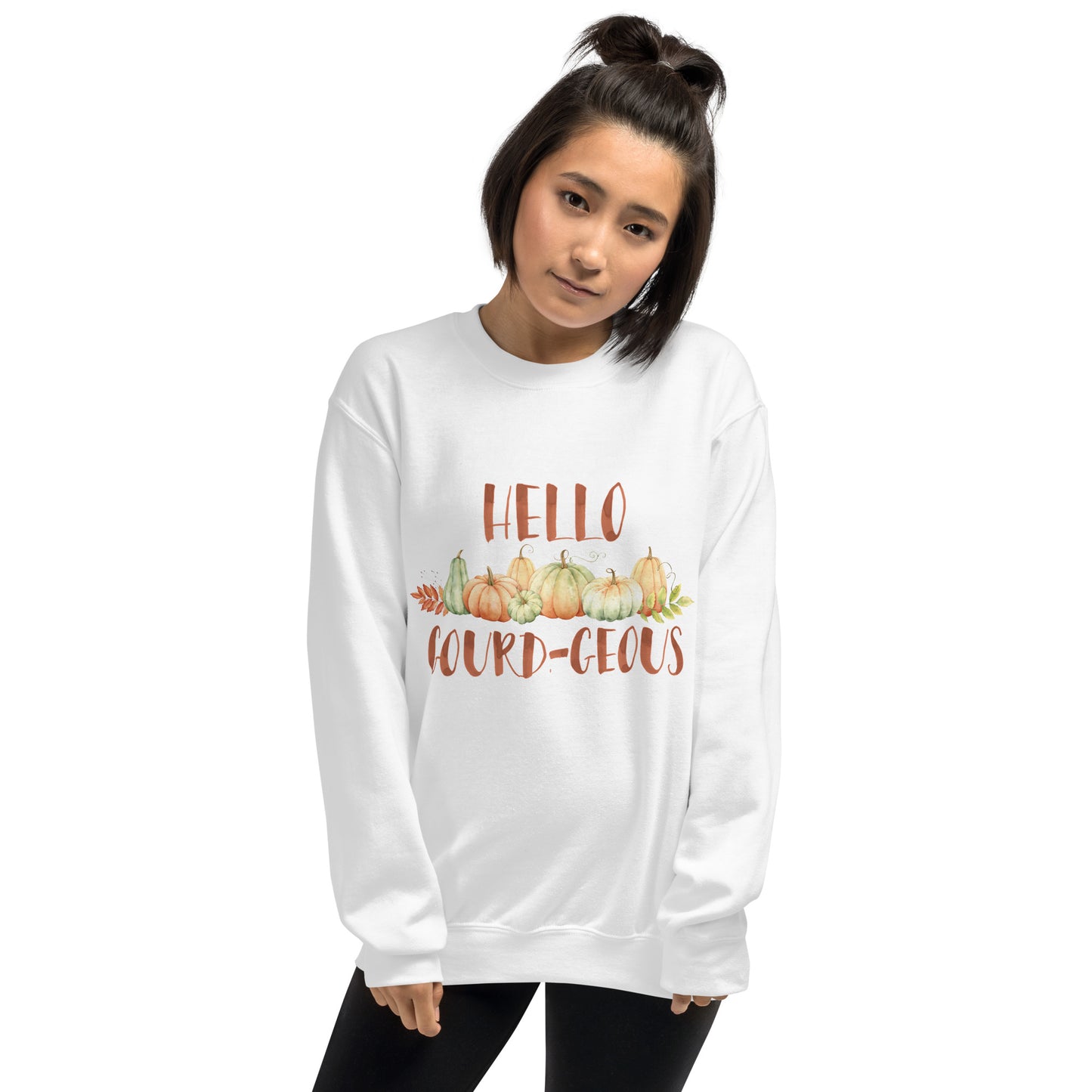 Hello Gourd-geous Fall Sweatshirt β Cozy Pumpkin Season Pullover