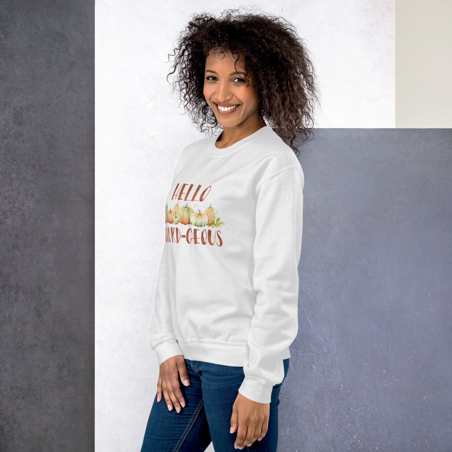 Hello Gourd-geous Fall Sweatshirt β Cozy Pumpkin Season Pullover
