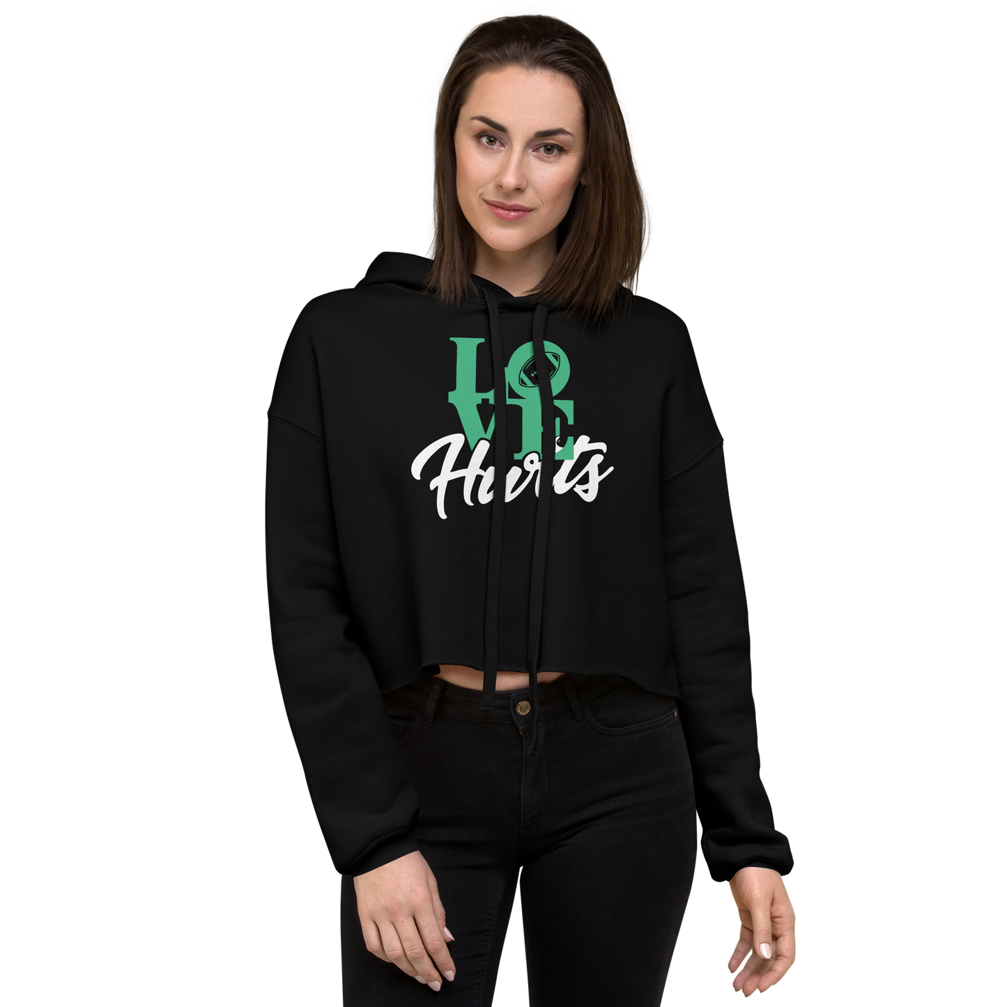 Love Hurts Women's Crop Hoodie