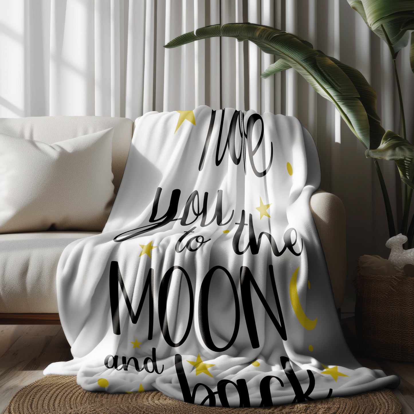 I Love You to the Moon Blanket