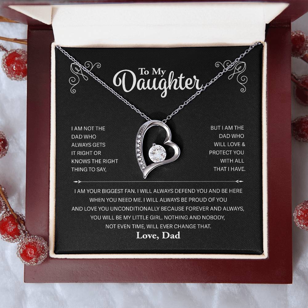 To My Daughter, Love Dad - Forever Love Necklace, I am the Dad