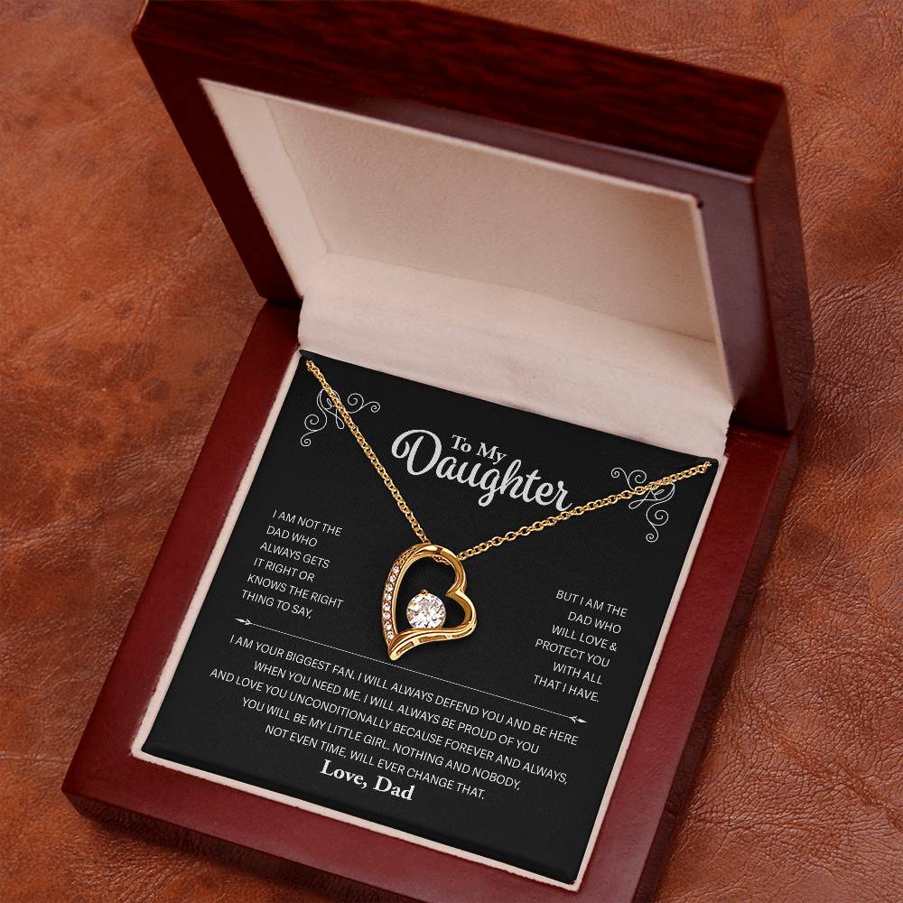 To My Daughter, Love Dad - Forever Love Necklace, I am the Dad