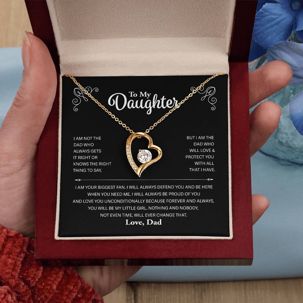 To My Daughter, Love Dad - Forever Love Necklace, I am the Dad