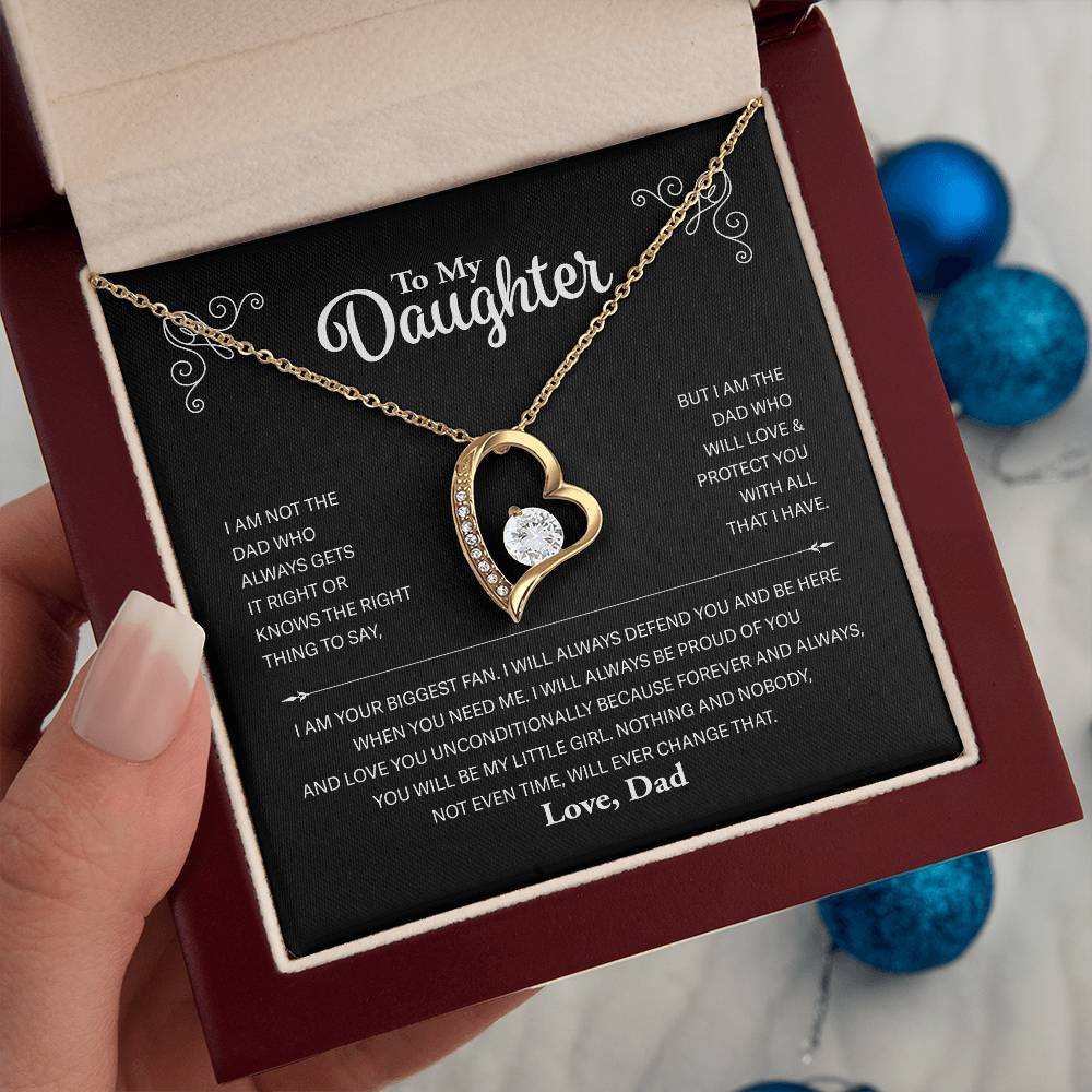 To My Daughter, Love Dad - Forever Love Necklace, I am the Dad