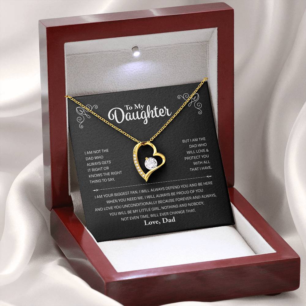 To My Daughter, Love Dad - Forever Love Necklace, I am the Dad