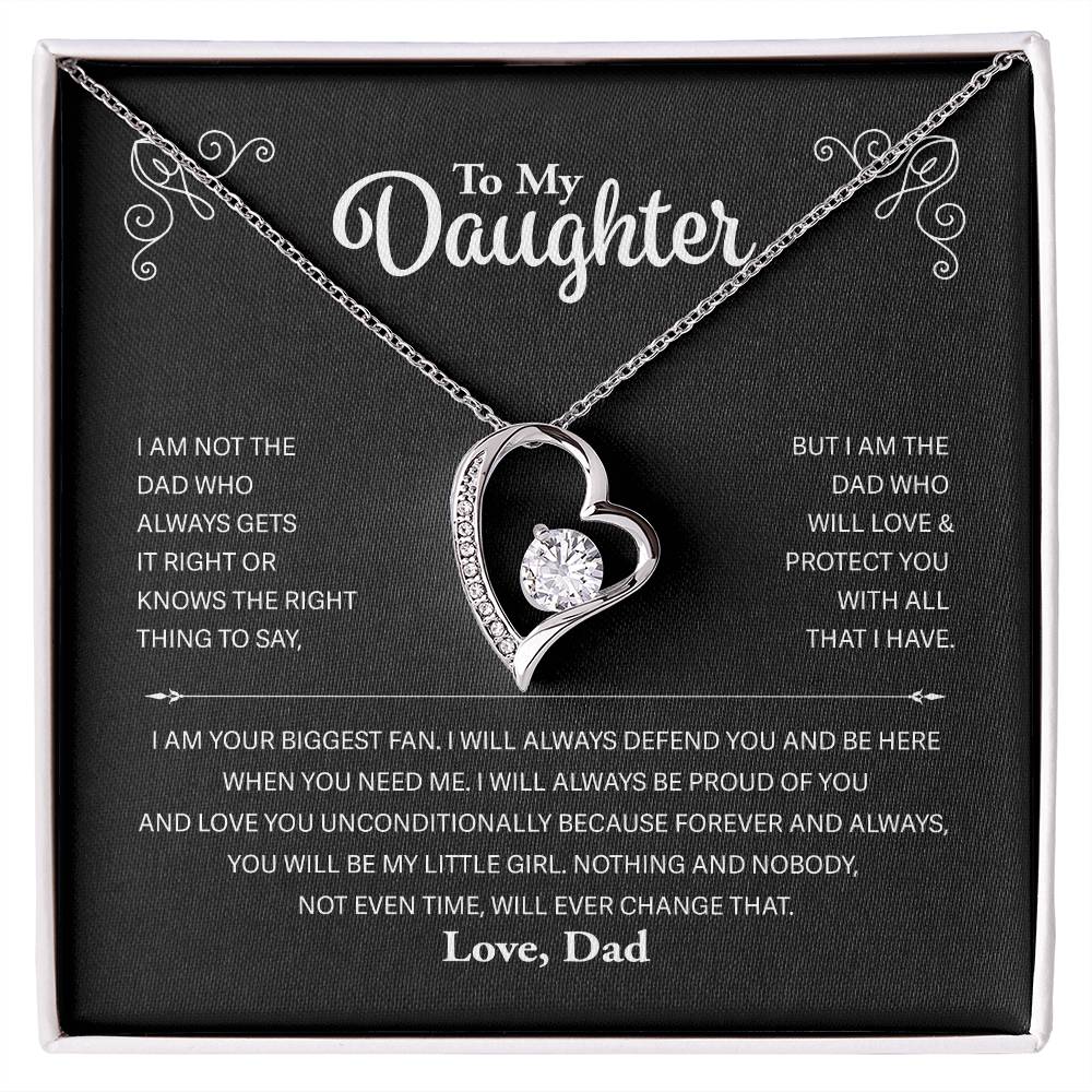 To My Daughter, Love Dad - Forever Love Necklace, I am the Dad