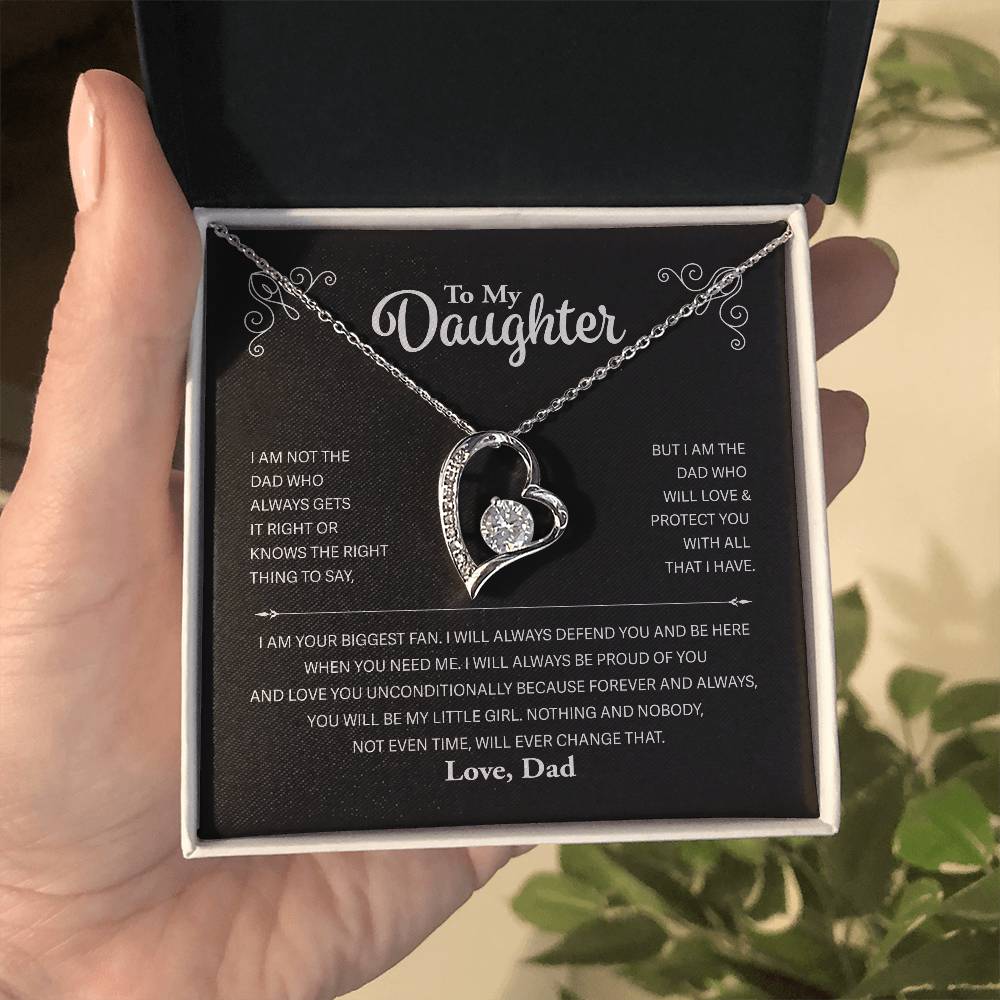 To My Daughter, Love Dad - Forever Love Necklace, I am the Dad