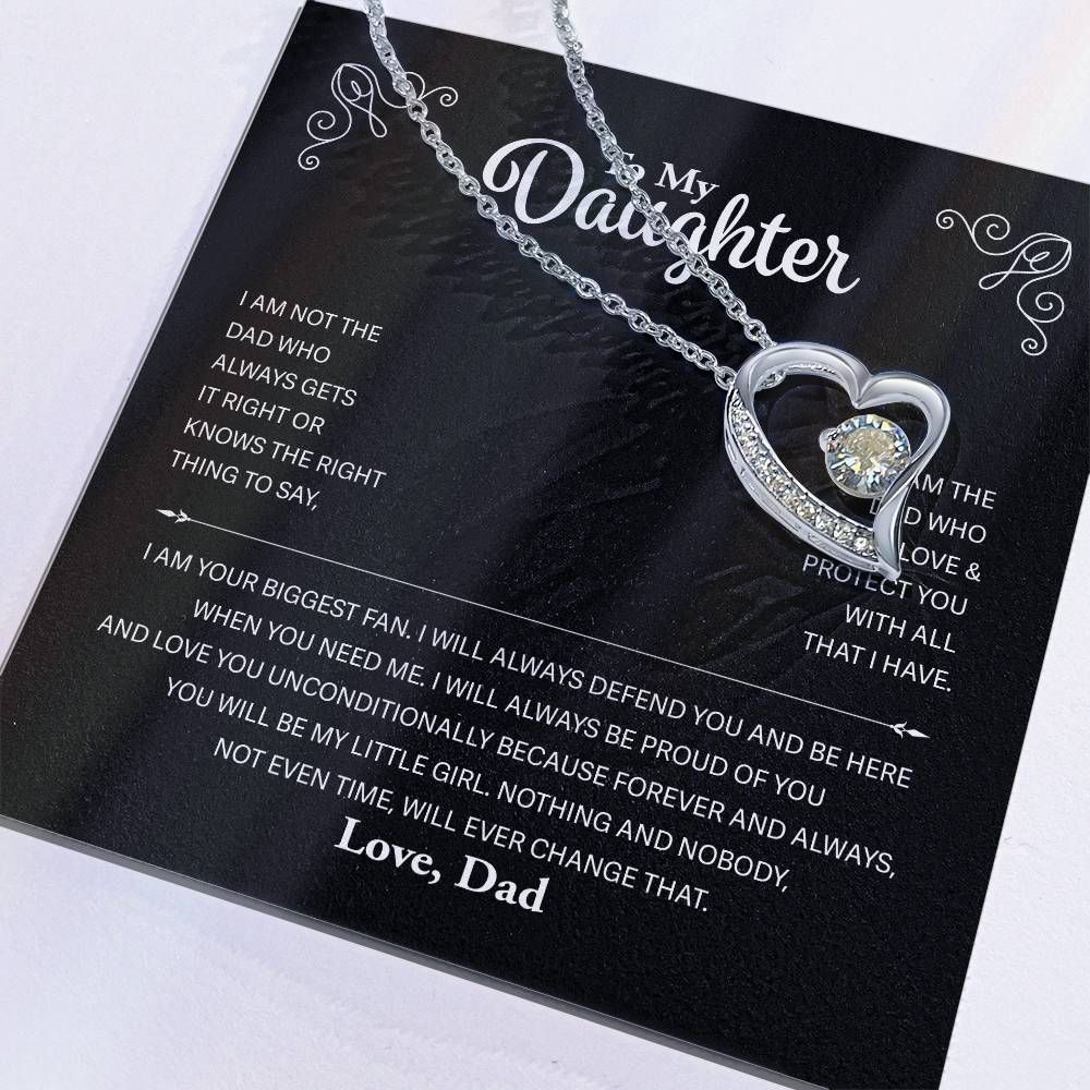 To My Daughter, Love Dad - Forever Love Necklace, I am the Dad