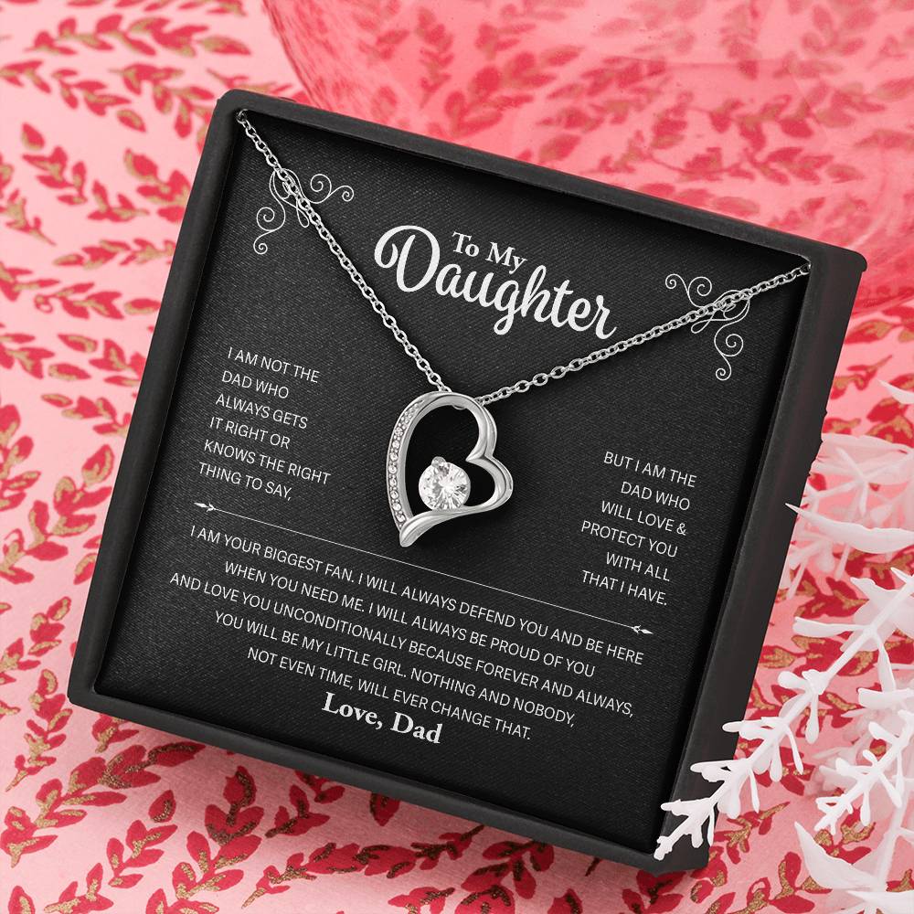 To My Daughter, Love Dad - Forever Love Necklace, I am the Dad