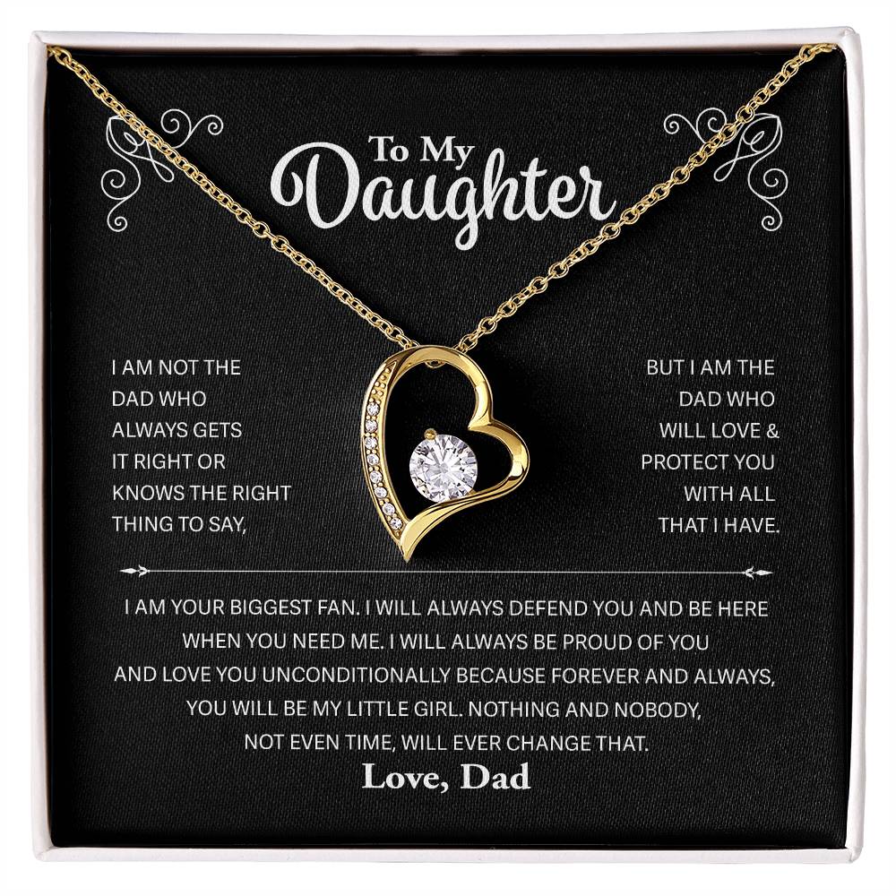 To My Daughter, Love Dad - Forever Love Necklace, I am the Dad