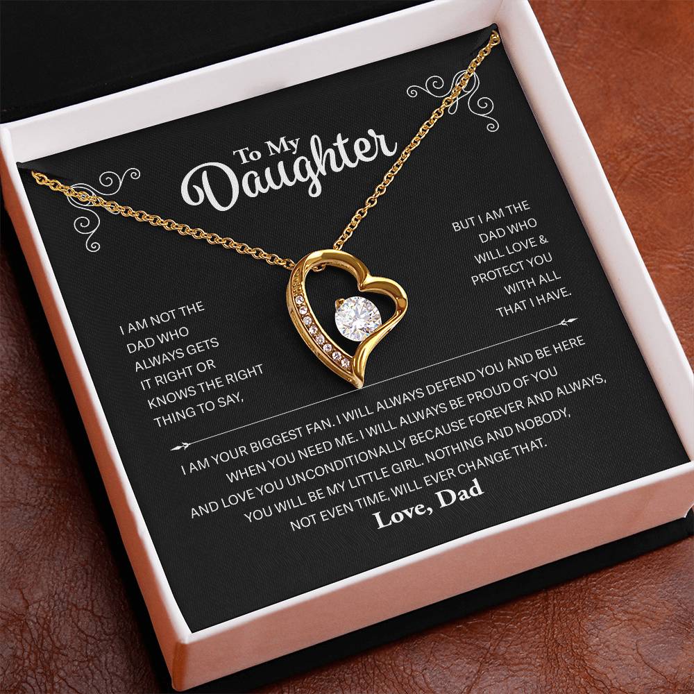 To My Daughter, Love Dad - Forever Love Necklace, I am the Dad