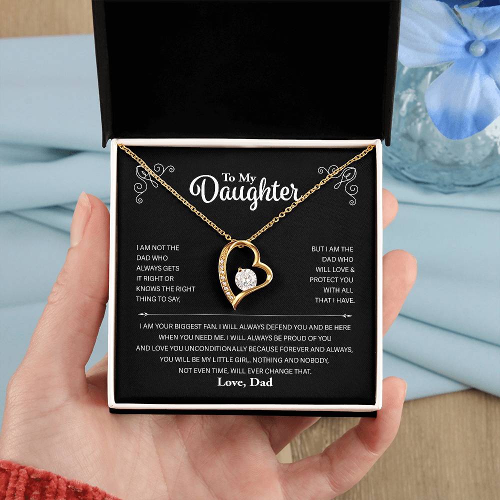 To My Daughter, Love Dad - Forever Love Necklace, I am the Dad