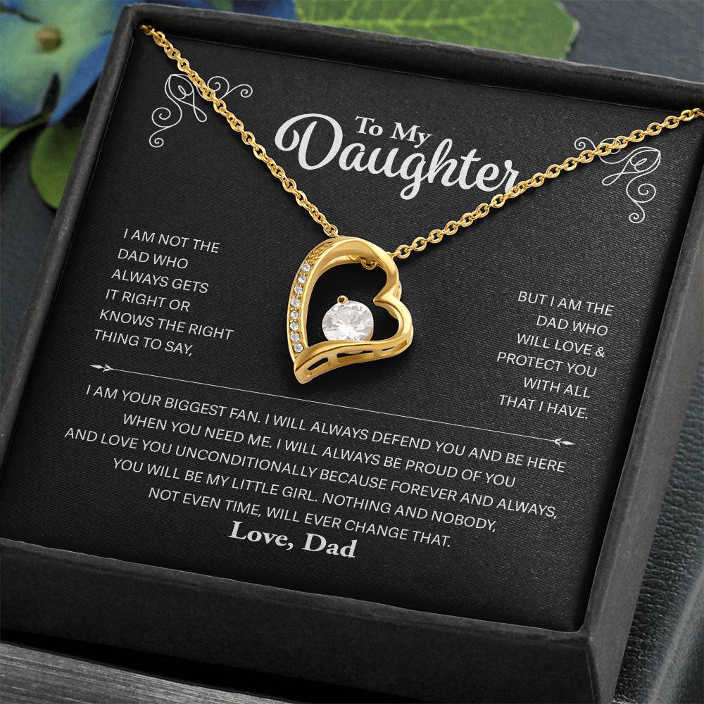 To My Daughter, Love Dad - Forever Love Necklace, I am the Dad