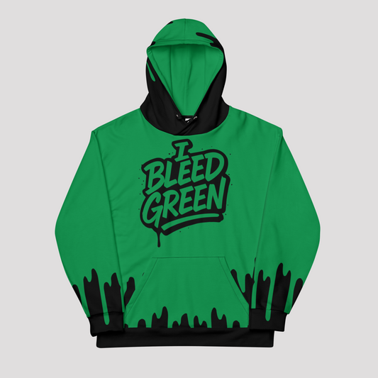 I Bleed Green Eagles Fan All Over Print Hoodie