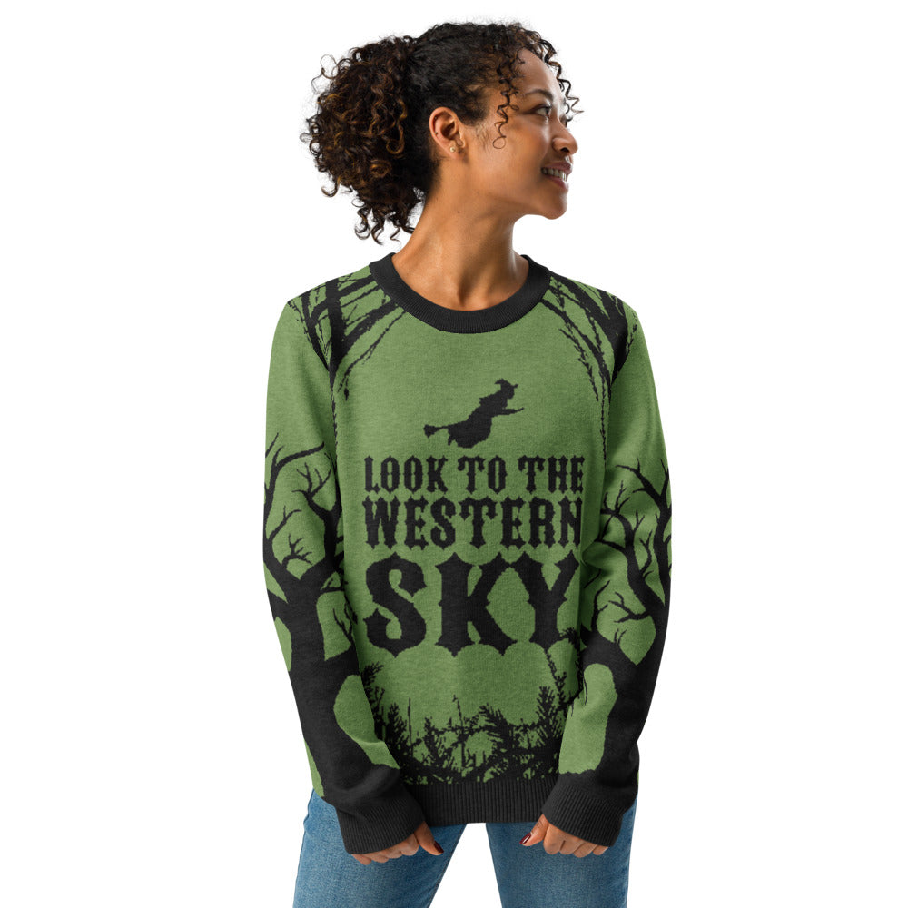 Look to the Western Sky Knitted Crew Neck Sweater