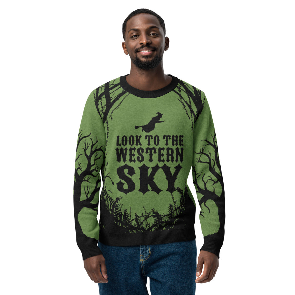 Look to the Western Sky Knitted Crew Neck Sweater