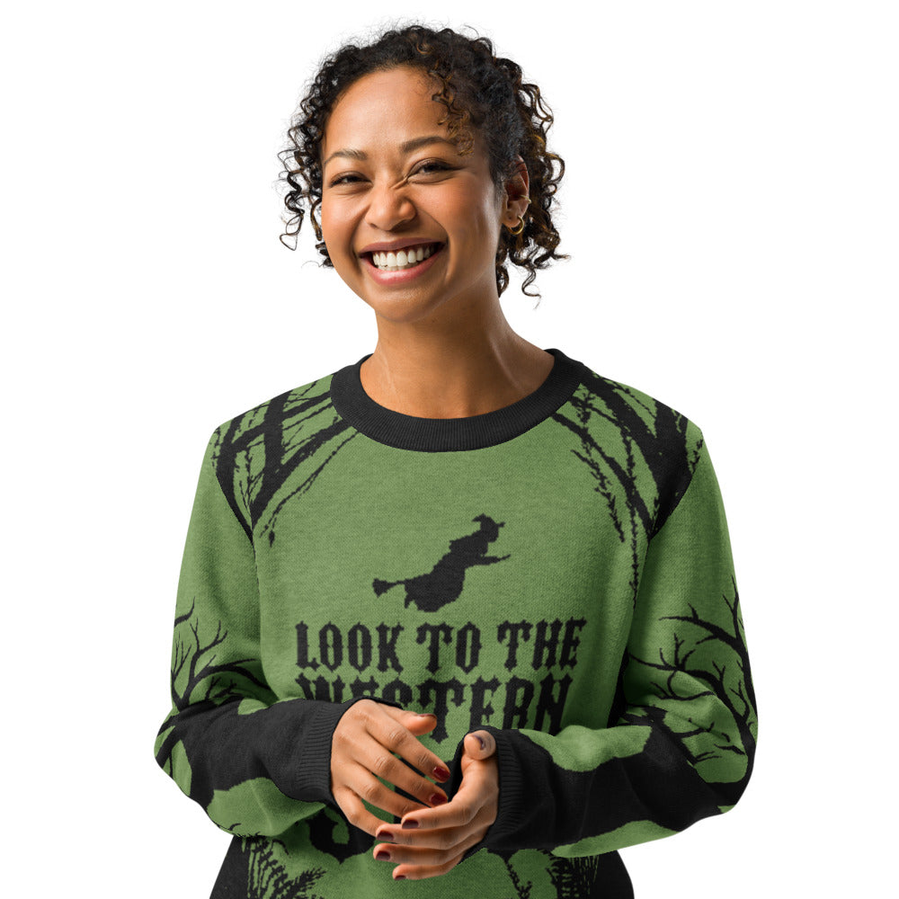 Look to the Western Sky Knitted Crew Neck Sweater