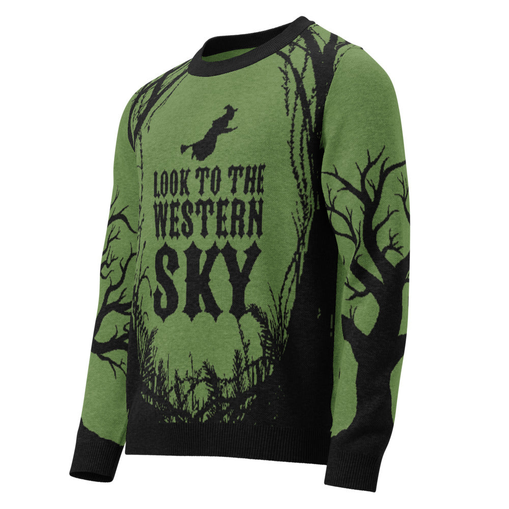 Look to the Western Sky Knitted Crew Neck Sweater