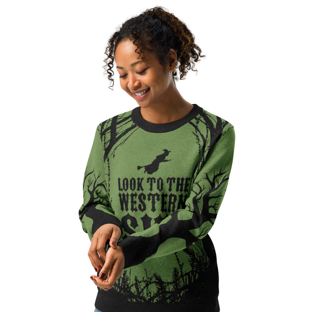 Look to the Western Sky Knitted Crew Neck Sweater