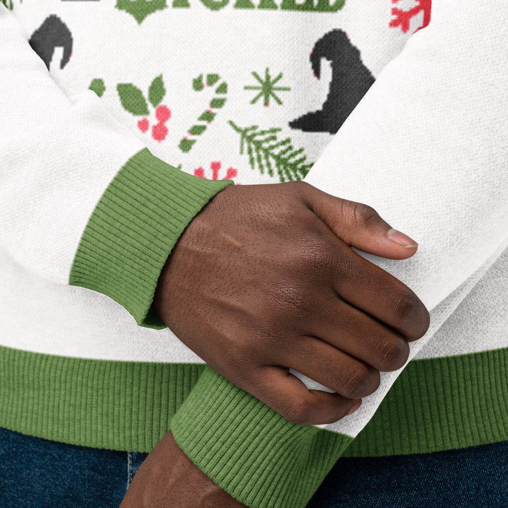 Naughty, Nice, Wicked Ugly Christmas Sweater Green