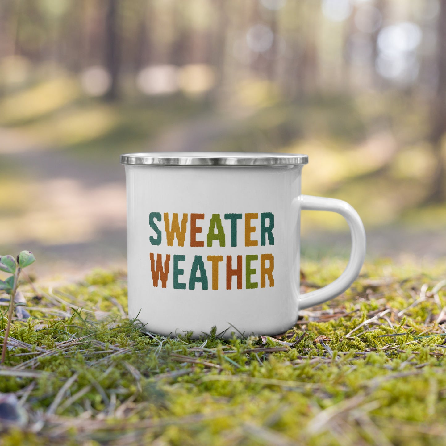 Sweater Weather Enamel Mug