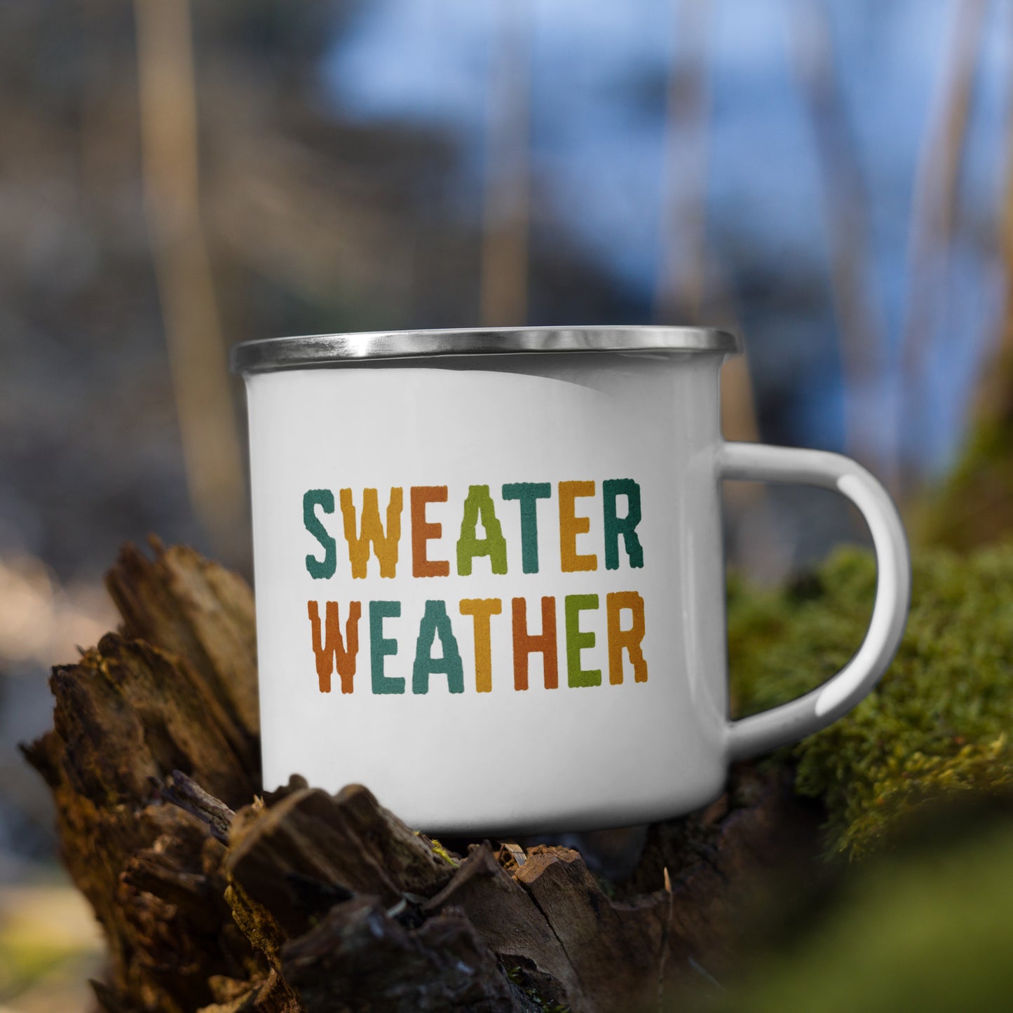 Sweater Weather Enamel Mug