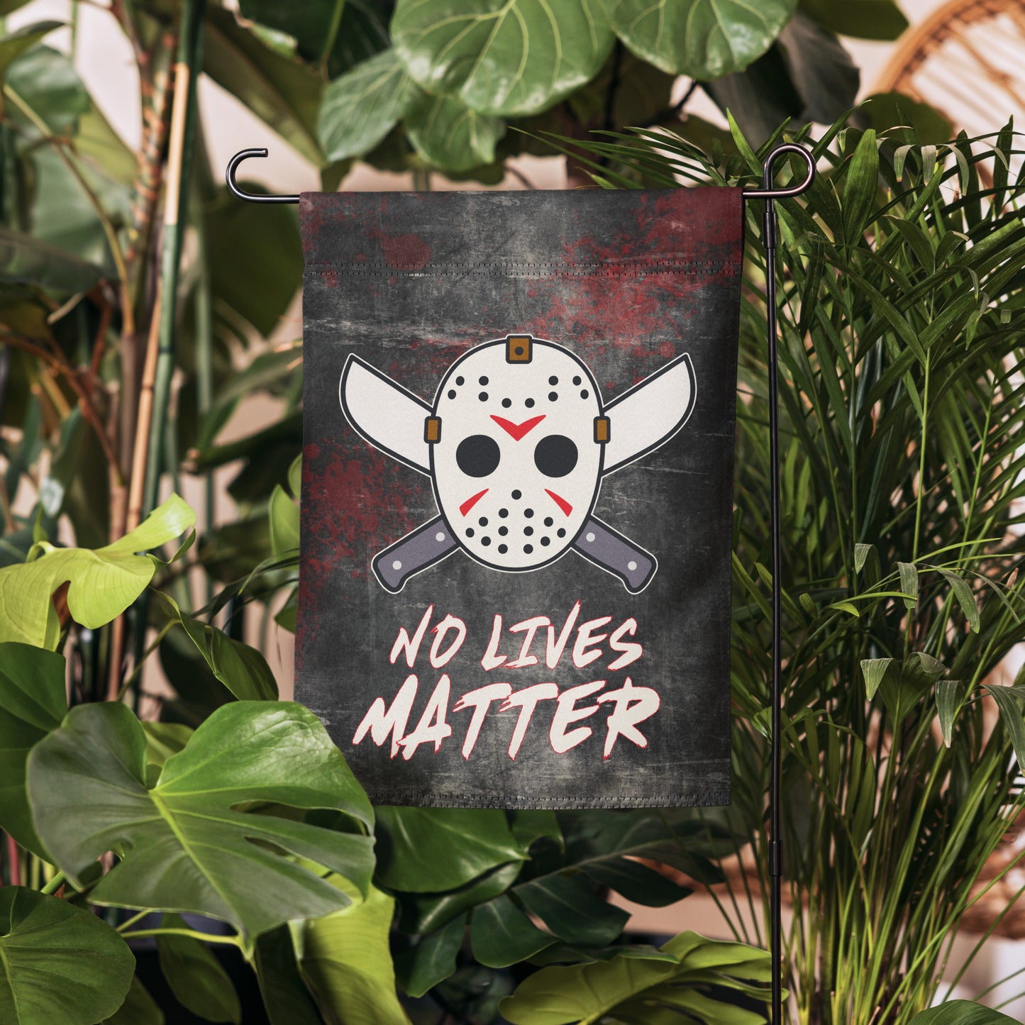 No Lives Matter Garden Flag – Horror Halloween Outdoor Décor
