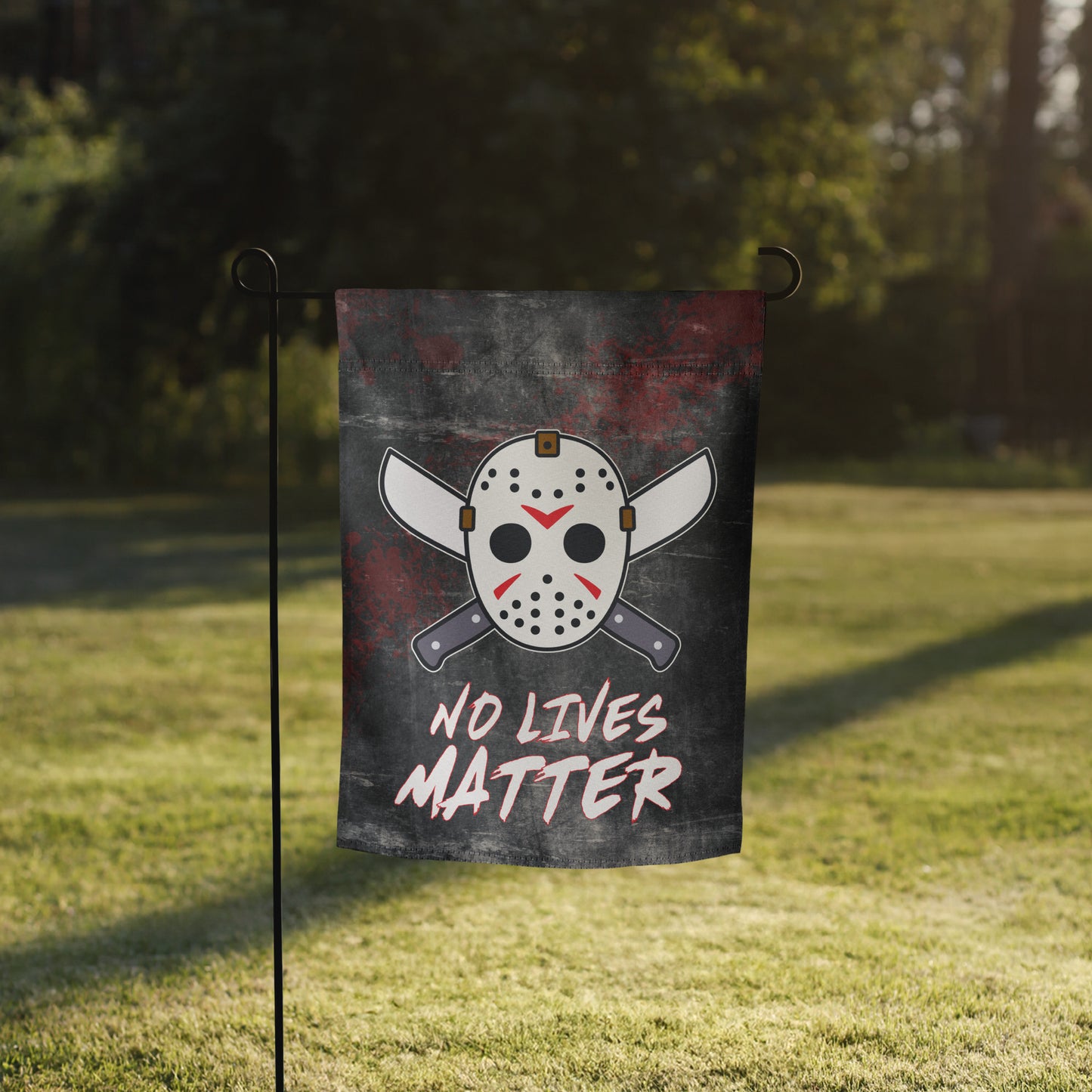 No Lives Matter Garden Flag – Horror Halloween Outdoor Décor