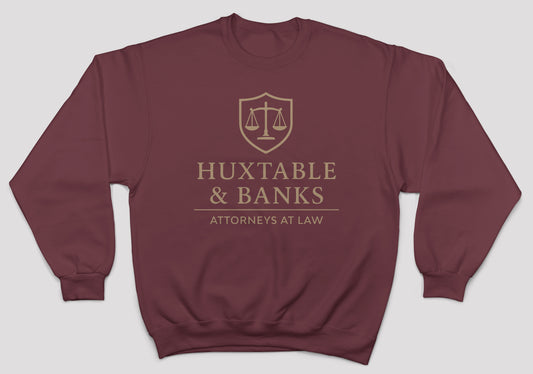 Huxtable and Banks  Sitcom Throwback Oversized Heavyweight Sweatshirt