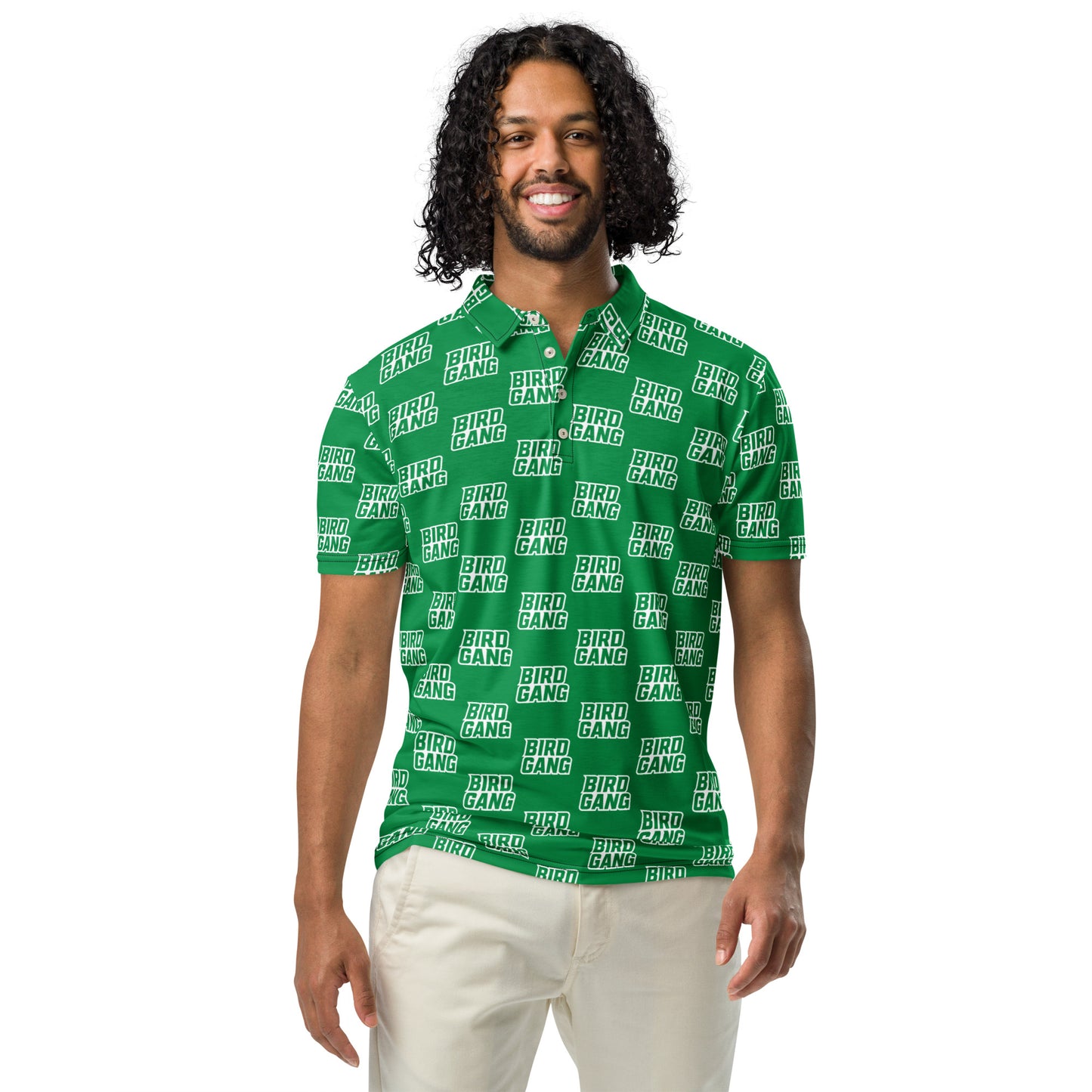 Bird Gang All Over Men’s Slim Fit Polo