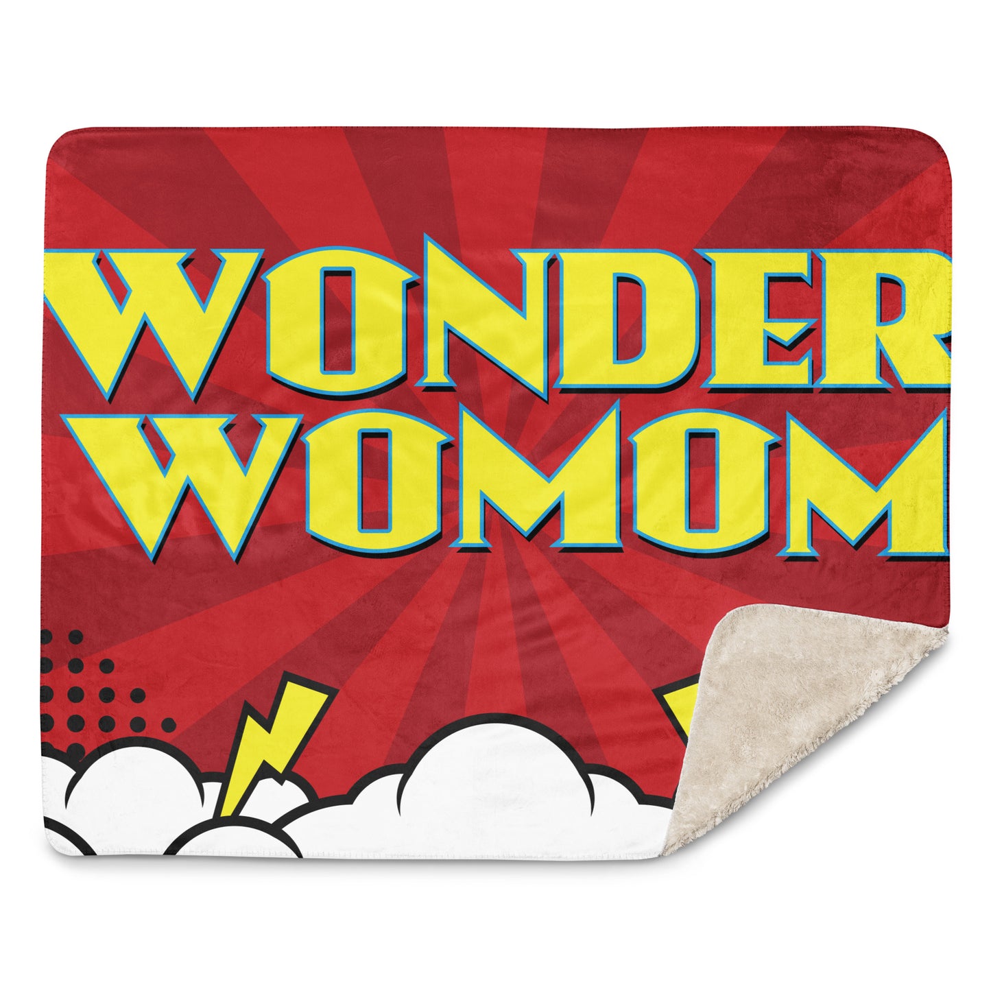 Wonder WomMom Sherpa blanket
