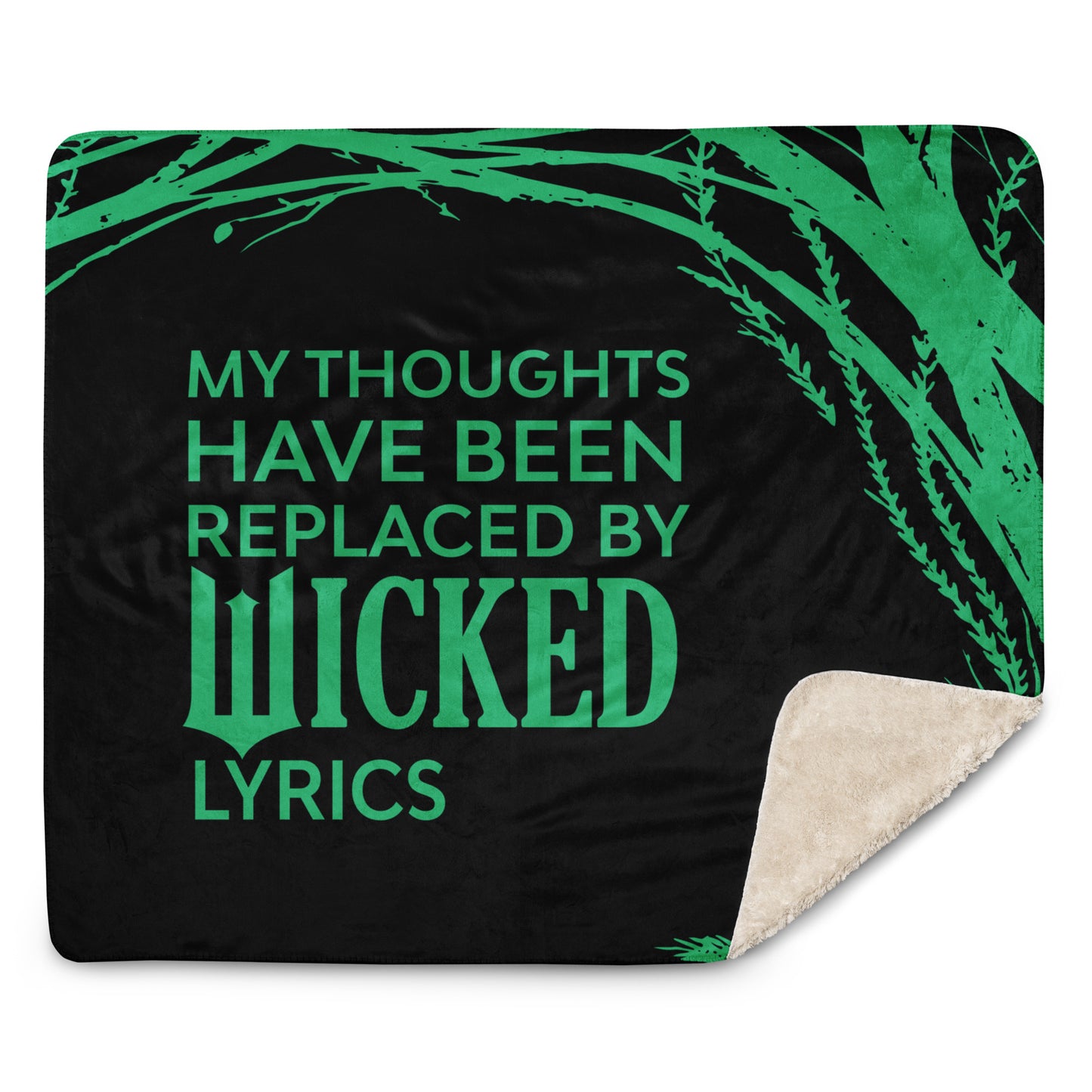 My Thoughts Have Been Replaced Sherpa Blanket